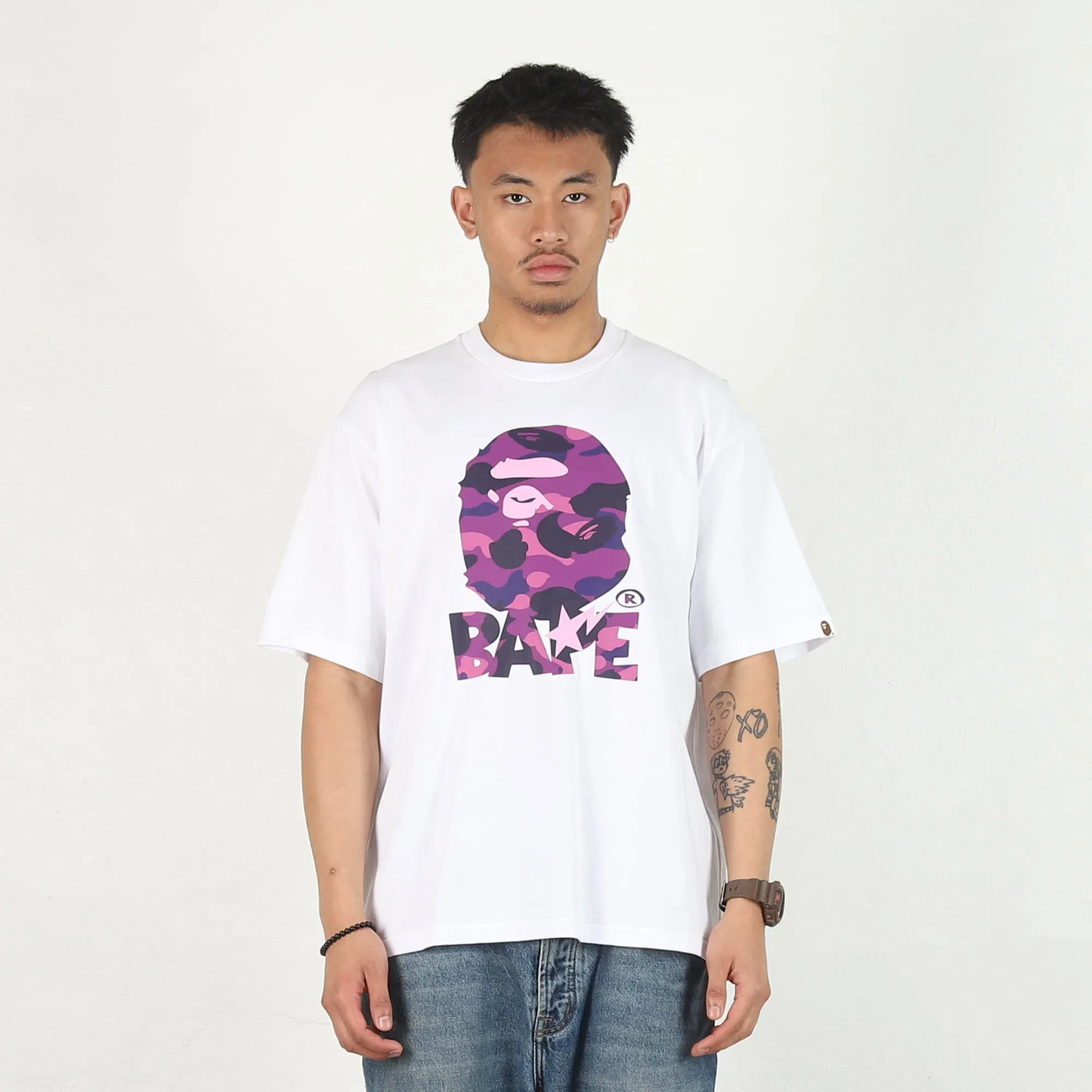 BAPE Color Camo Ape Head Relaxed T-Shirt - White