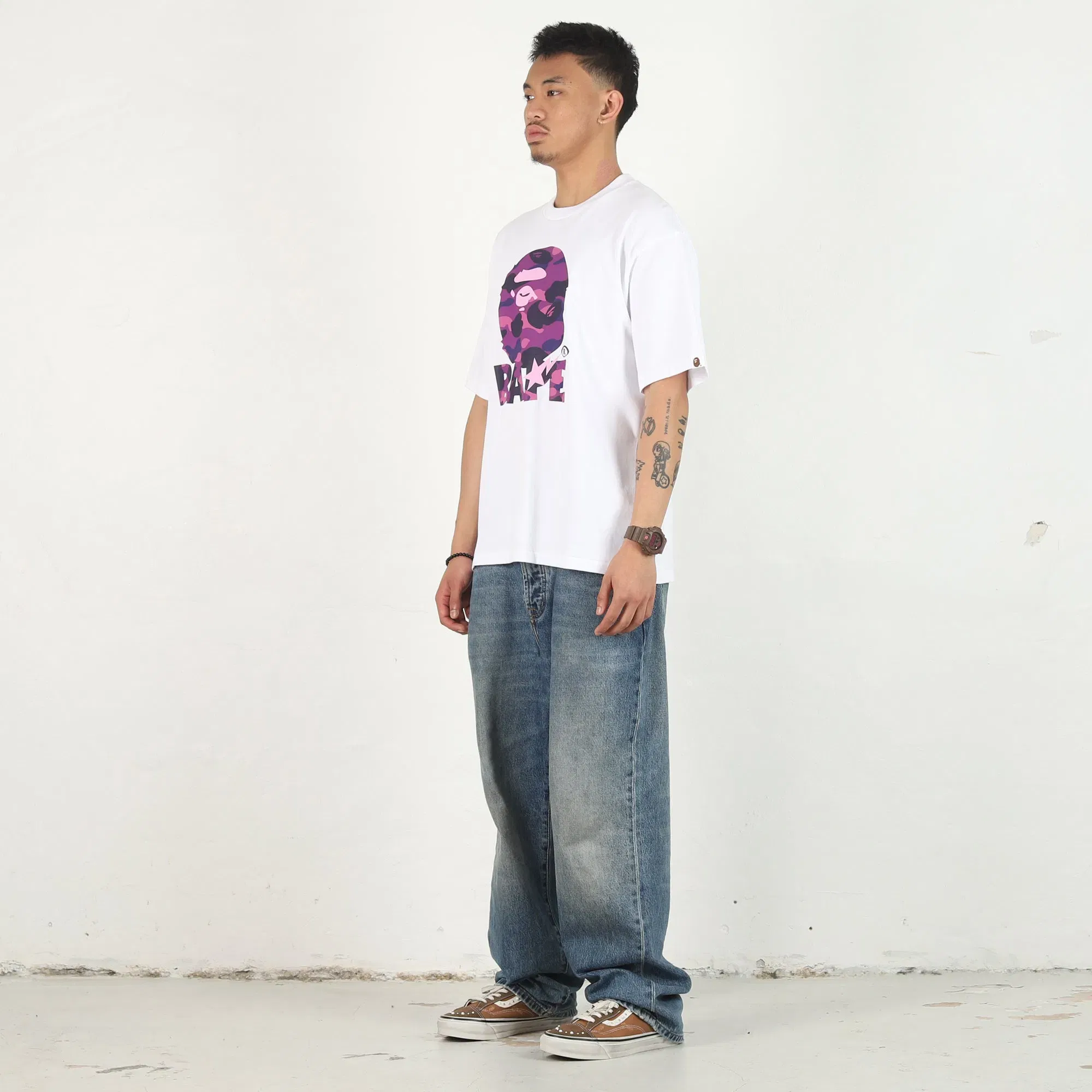 BAPE Color Camo Ape Head Relaxed T-Shirt - White