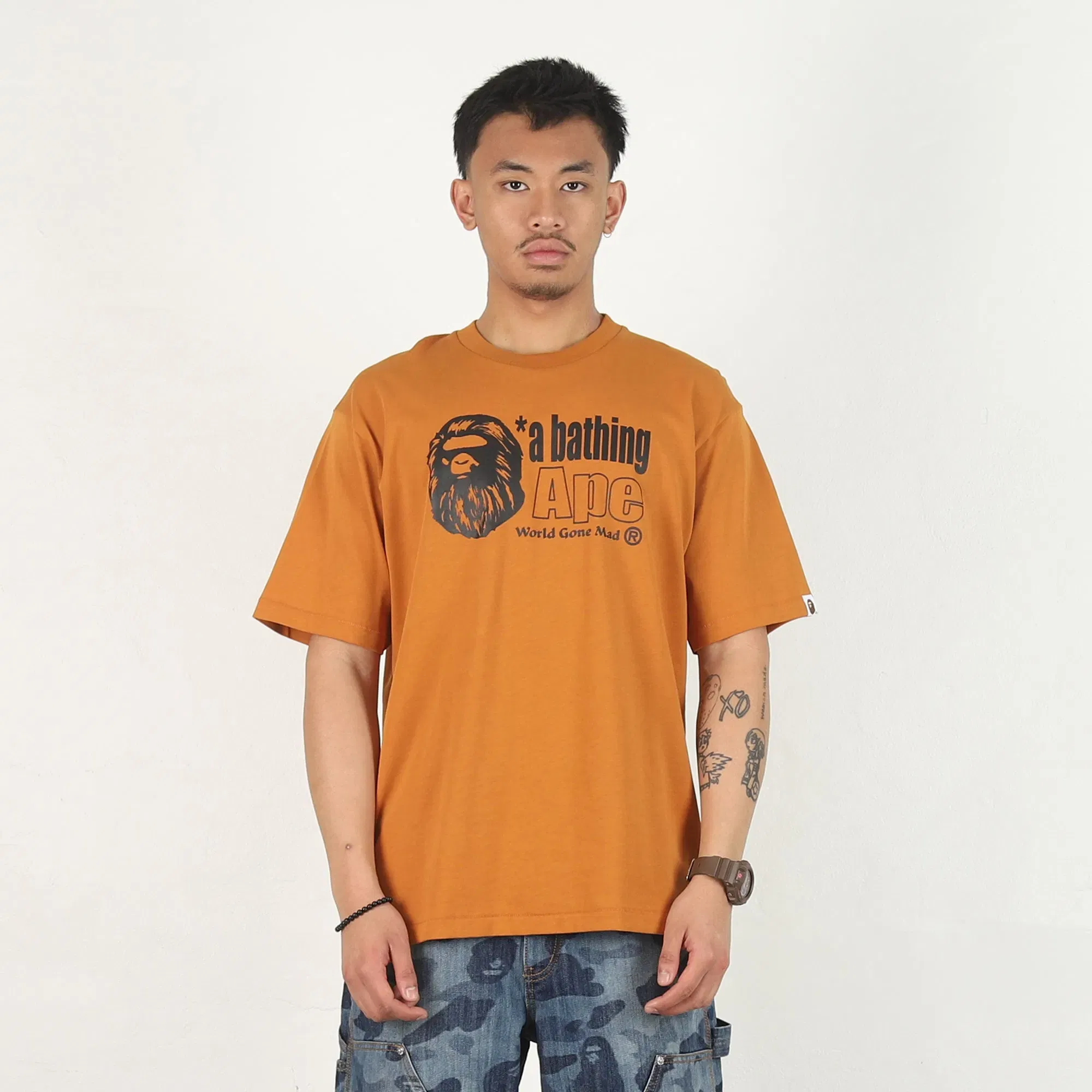 BAPE Ape Head Logo Relaxed T-Shirt - Brown