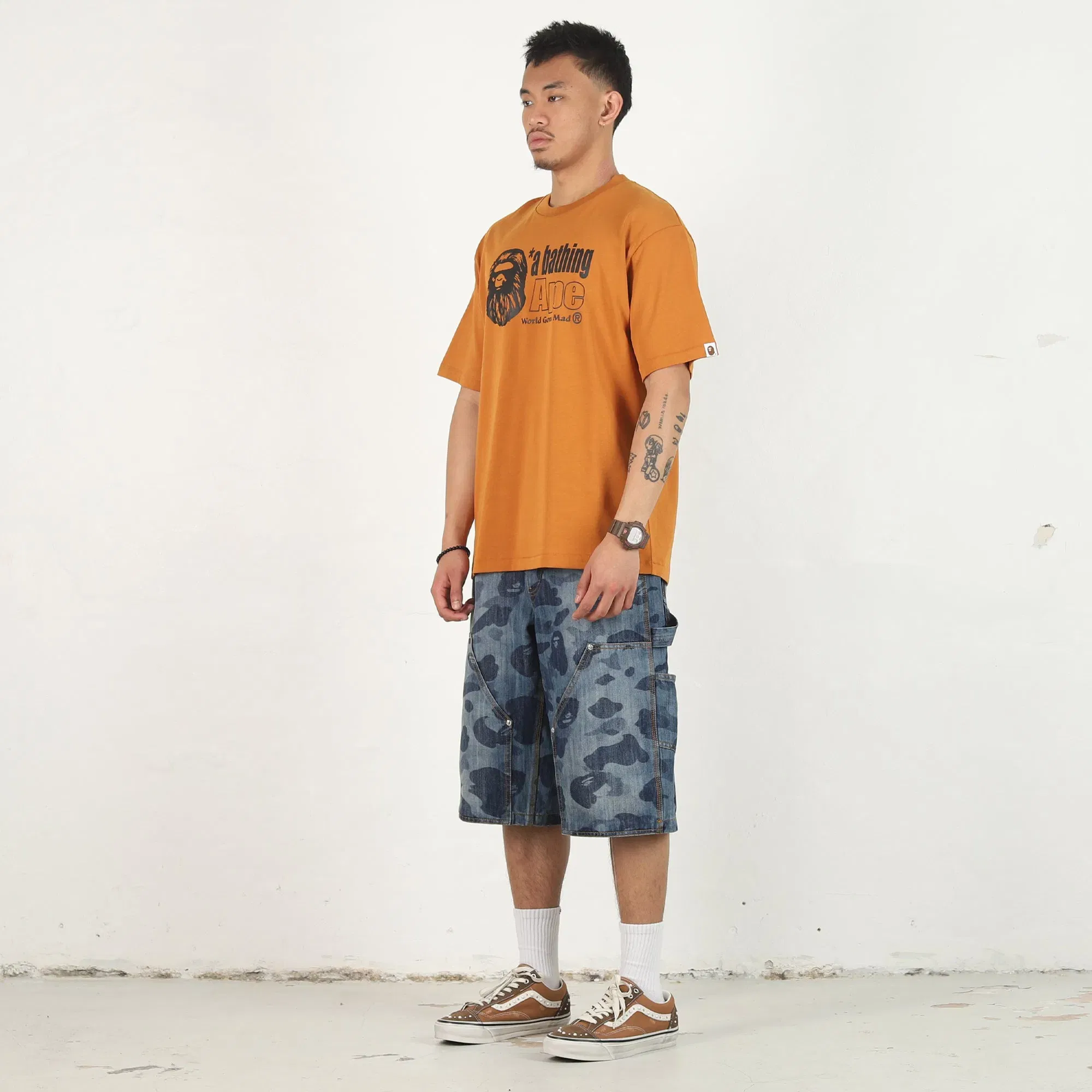 BAPE Ape Head Logo Relaxed T-Shirt - Brown