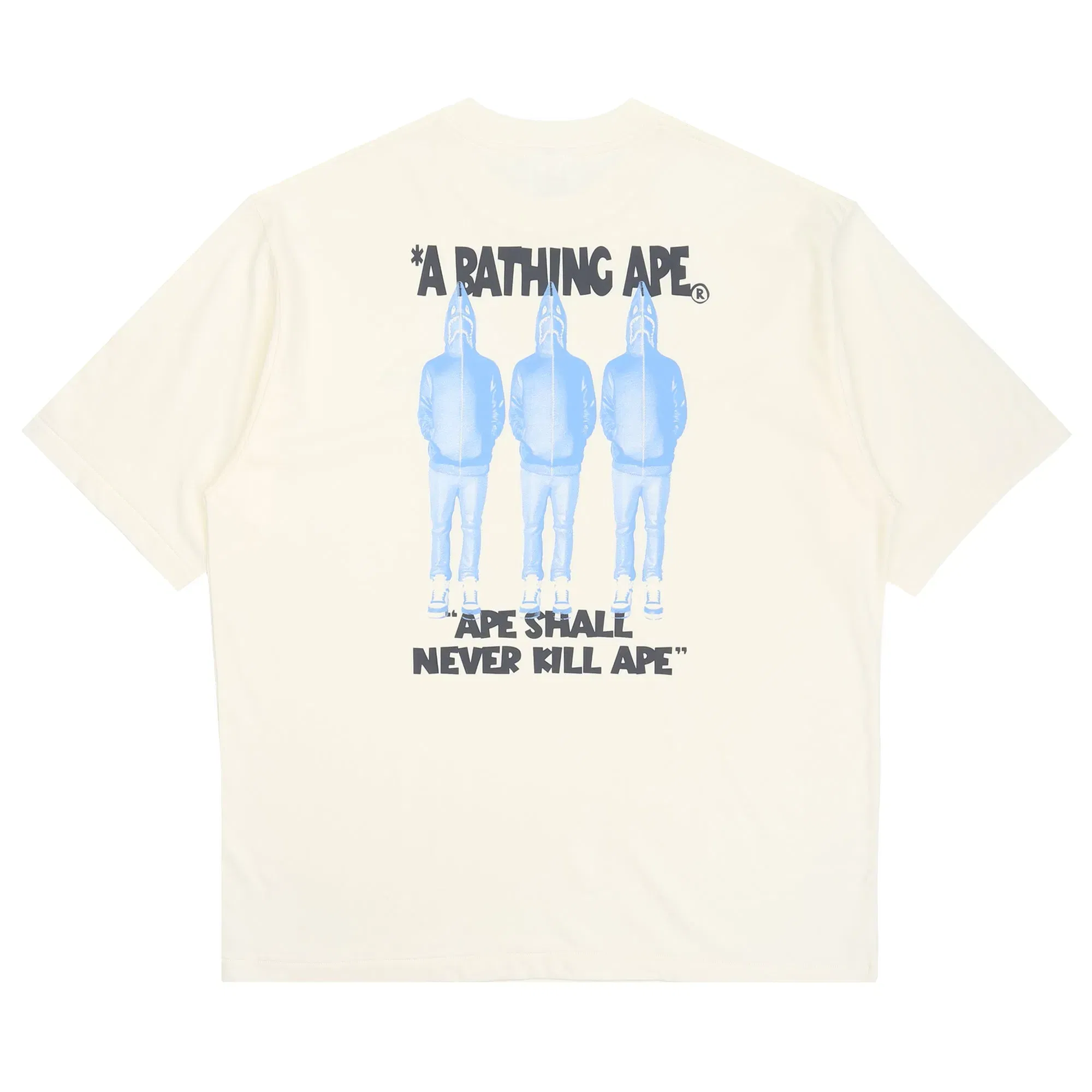 BAPE Shark Shijin Bathing Ape Logo T-Shirt - Ivory
