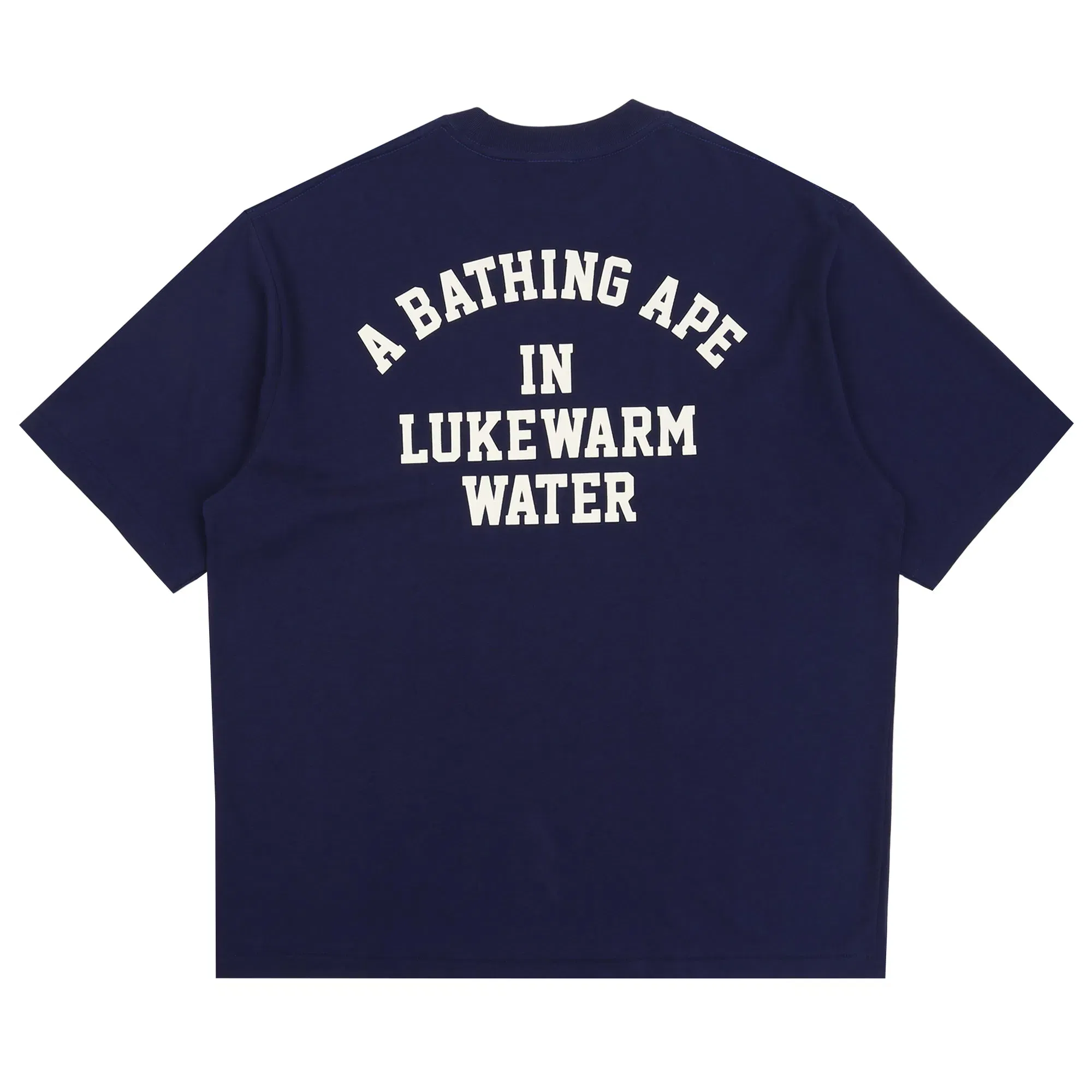 BAPE Lukewarm Water Logo Relaxed T-Shirt - Navy