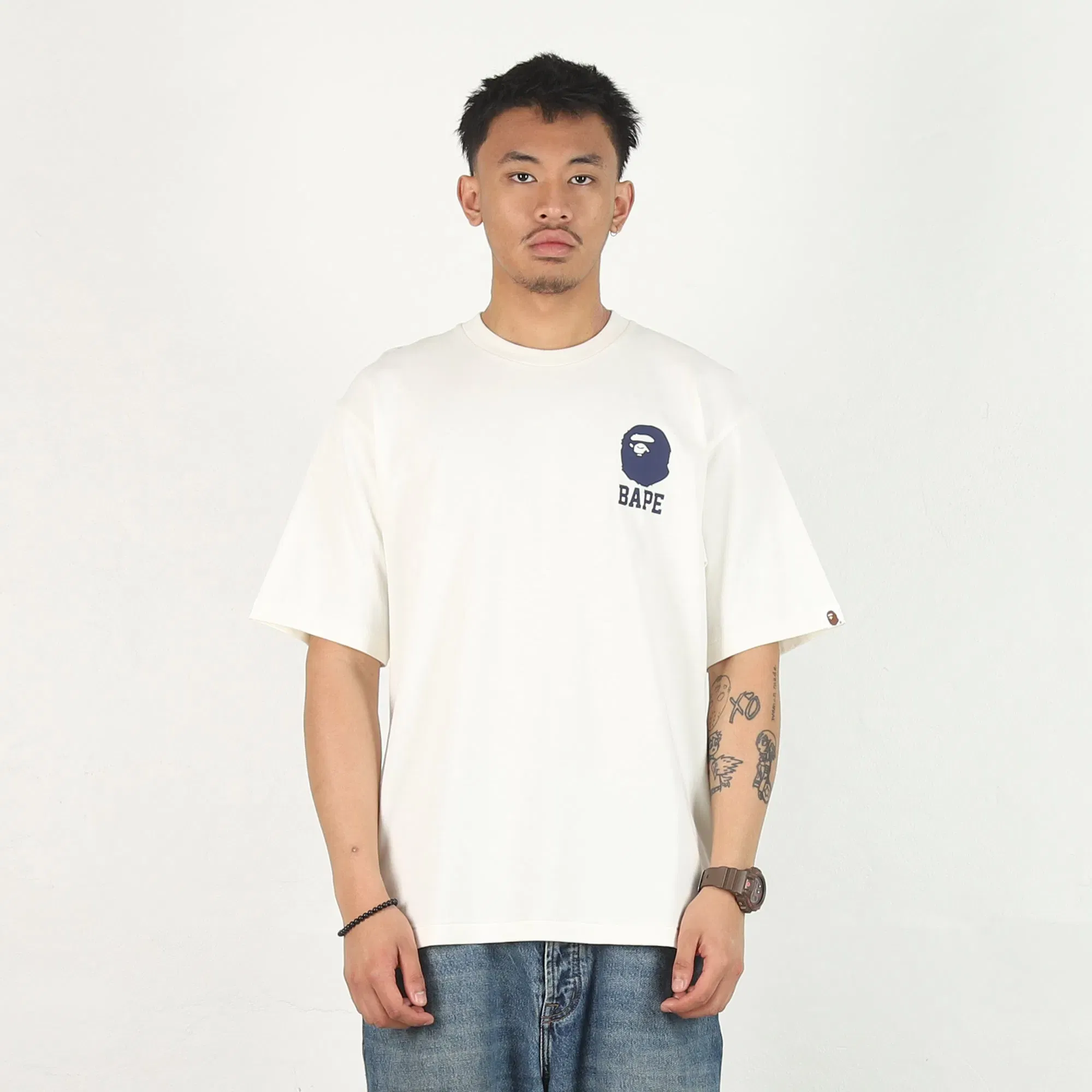 BAPE Lukewarm Water Logo Relaxed T-Shirt - Ivory