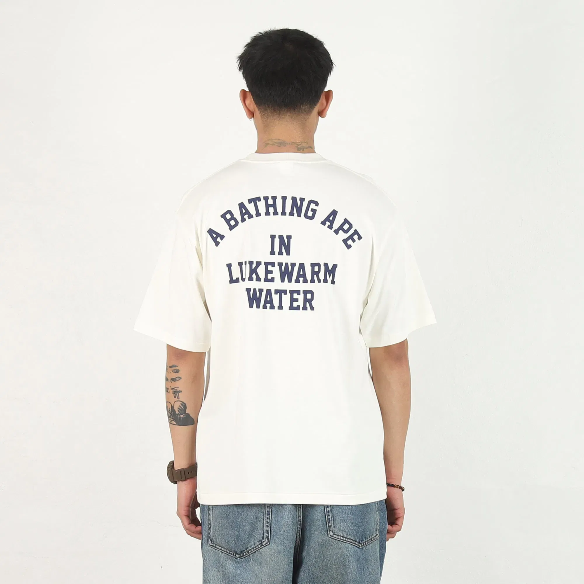 BAPE Lukewarm Water Logo Relaxed T-Shirt - Ivory