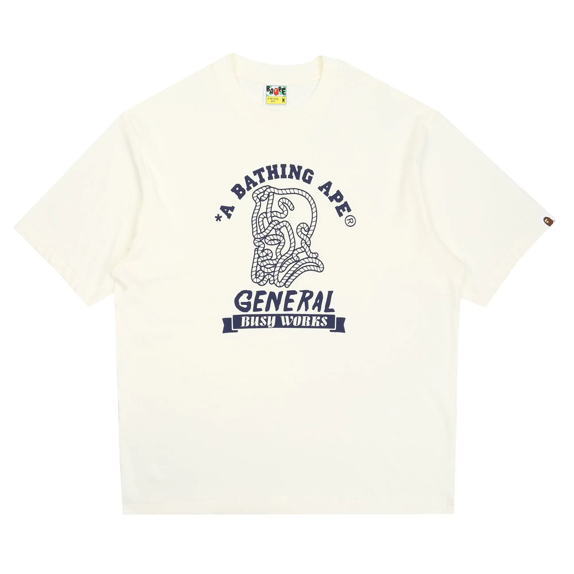 BAPE Ape General College Relaxed T-Shirt - Ivory