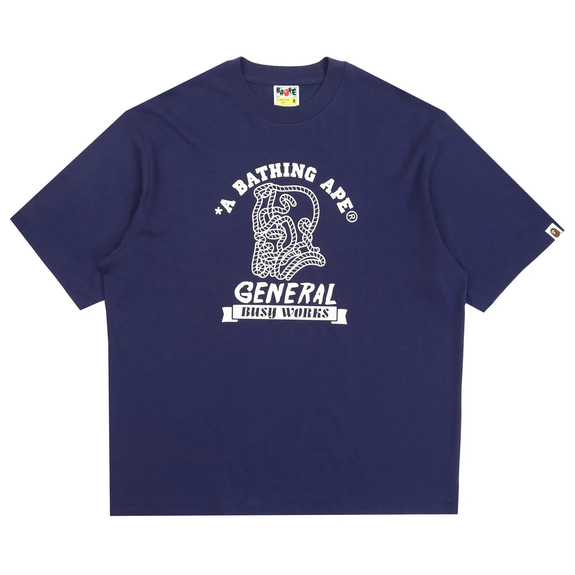 BAPE Ape General College Relaxed T-Shirt - Navy
