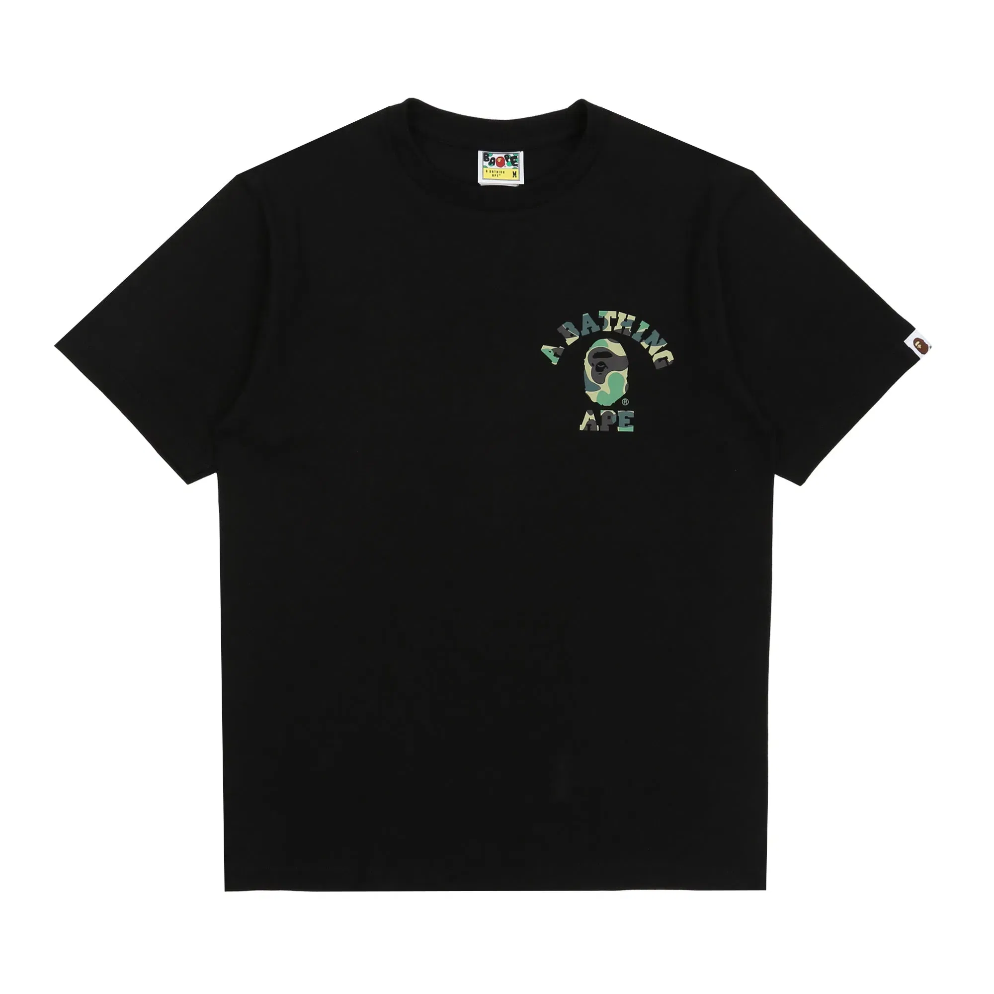 BAPE ABC Camo College Ats T-Shirt - Black/Green