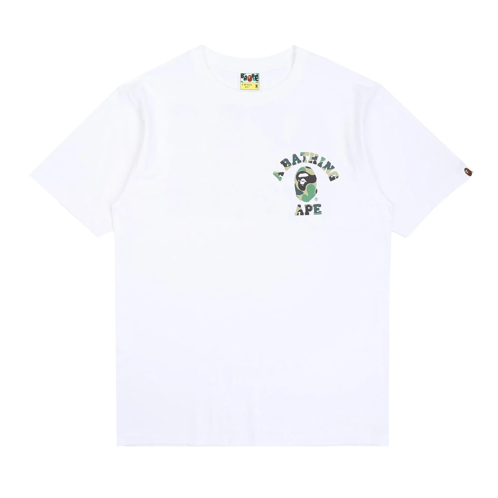 BAPE ABC Camo College Ats T-Shirt - White/Green