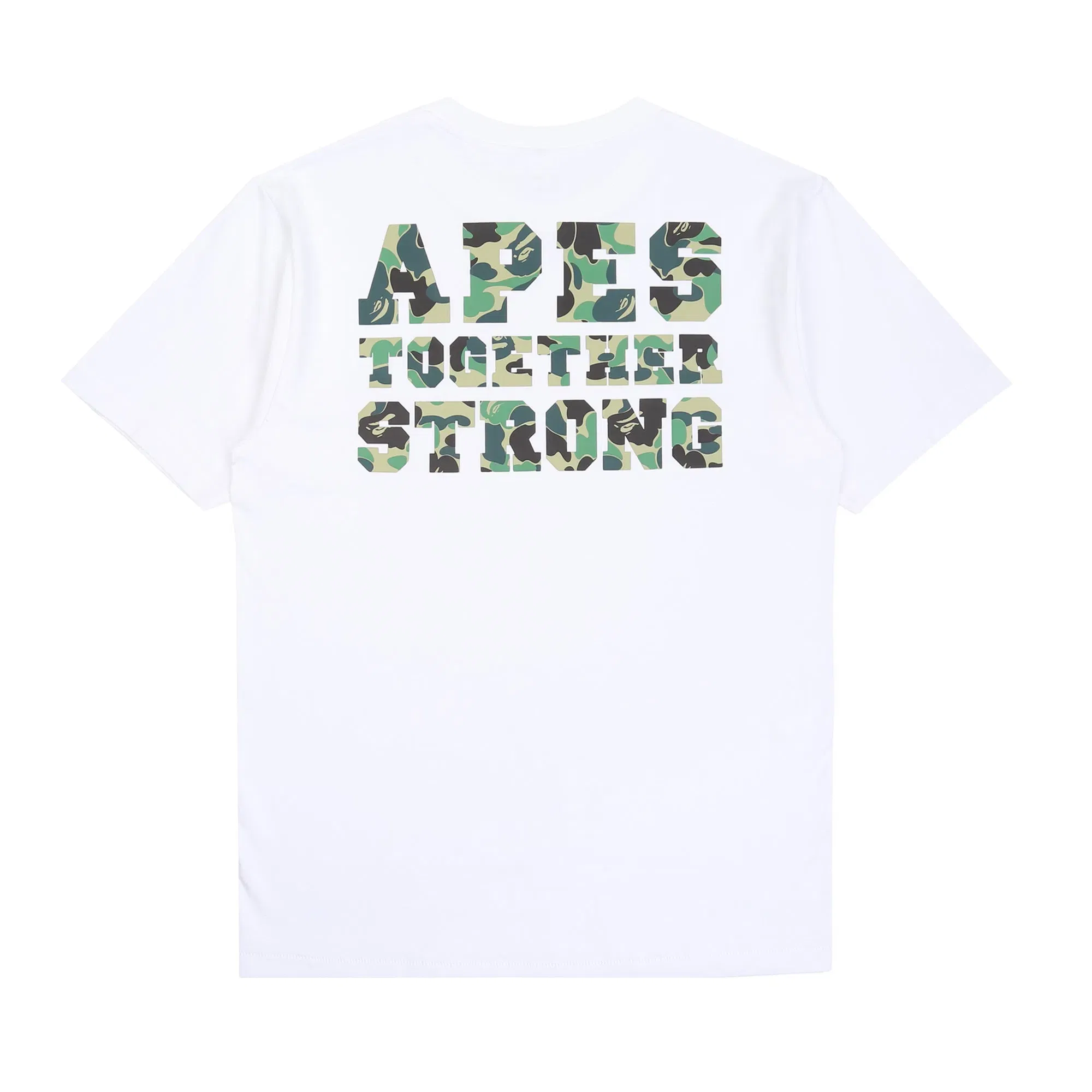 BAPE ABC Camo College Ats T-Shirt - White/Green