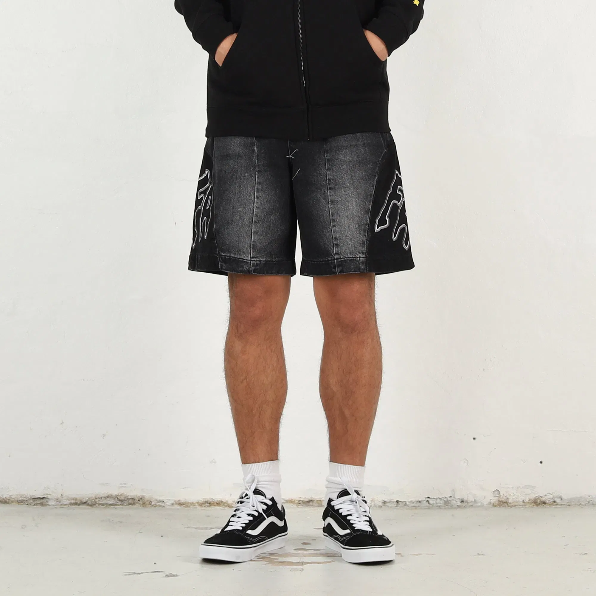 Fucking Awesome Moto Cotton Twill Shorts - Black
