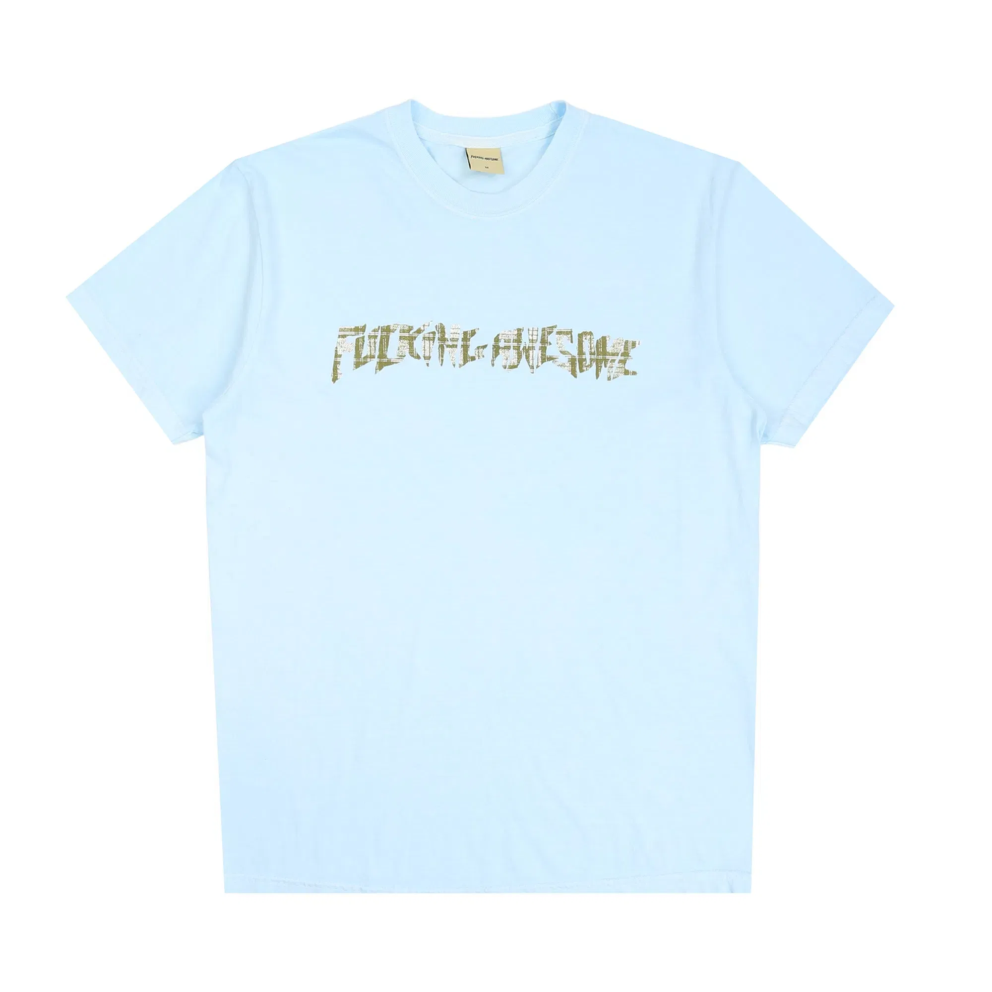 Fucking Awesome Plaid Photo Copy T-Shirt - Chambray