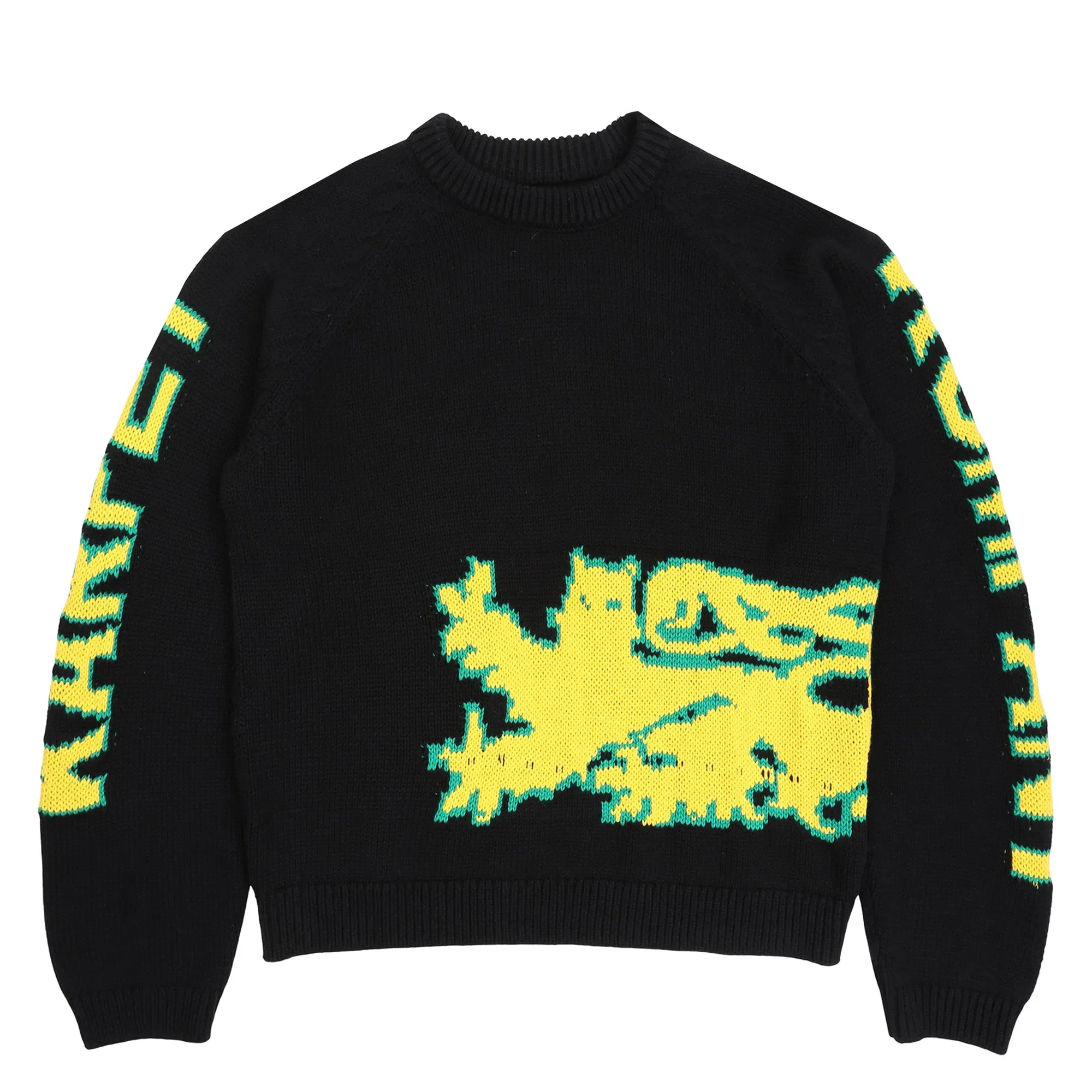 Carpet Lion Woven Sweater - Black