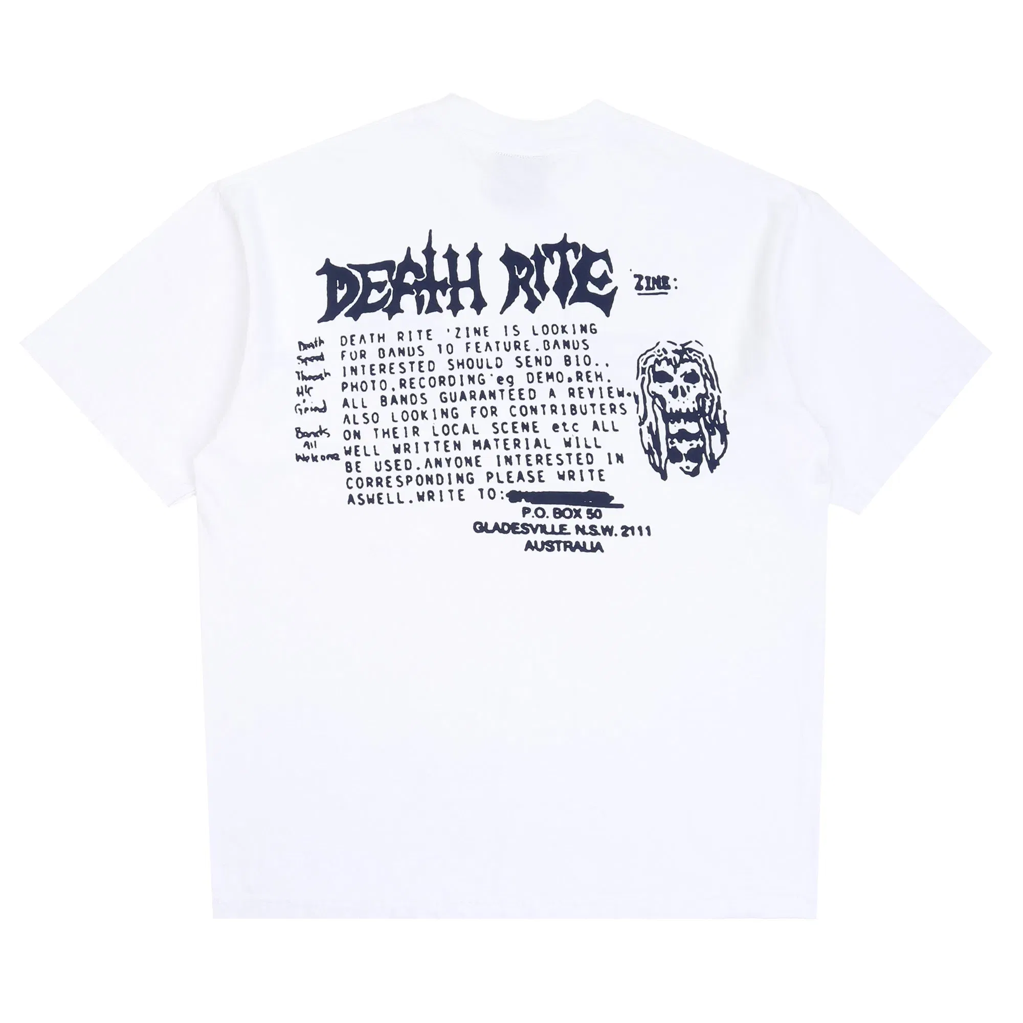 Death Rites Classified 89 SS T-Shirt - White