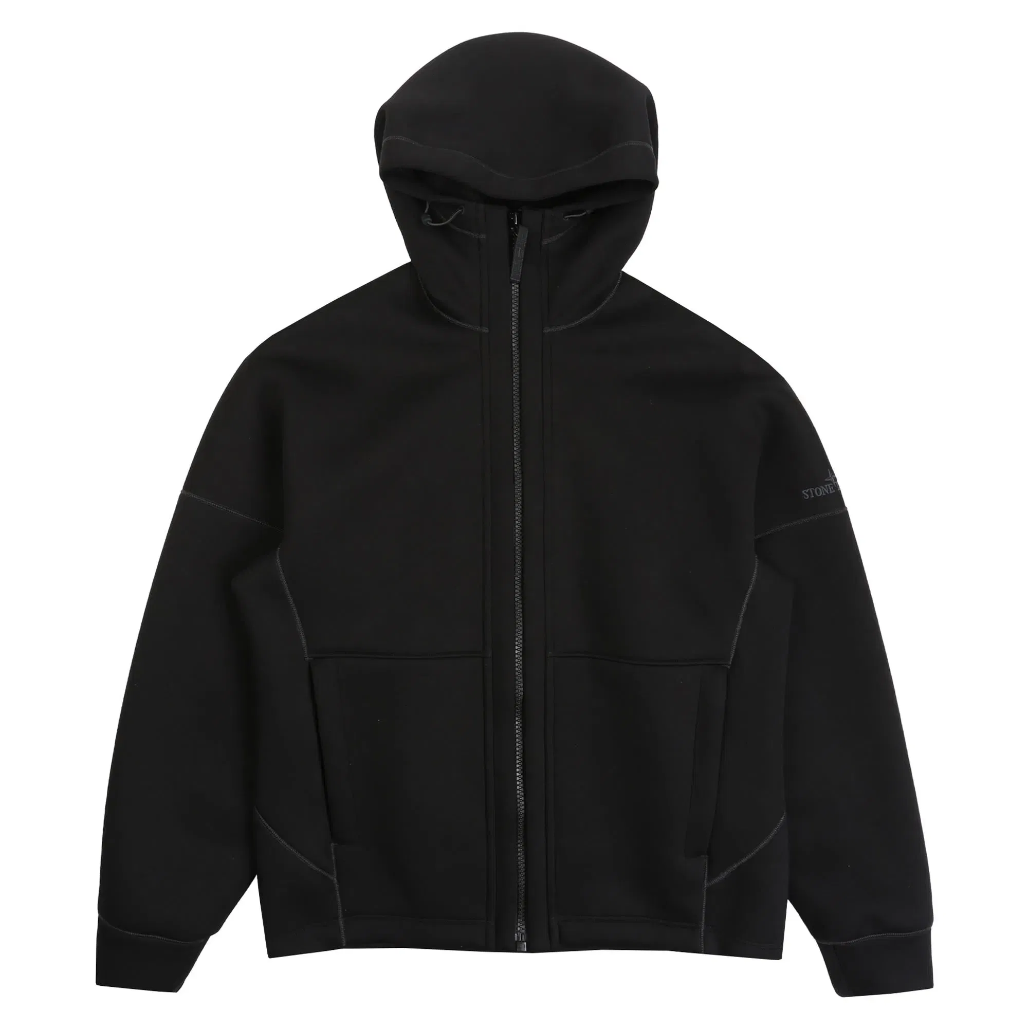 Stone Island 6100031 Zip Up Cardigan - Black
