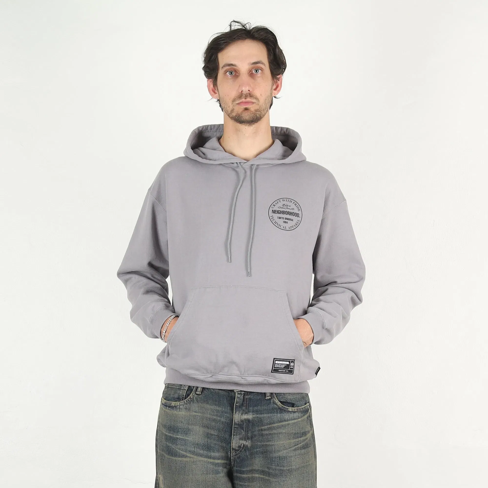 Neighborhood Staple LS Sweat Hoodie - Grey