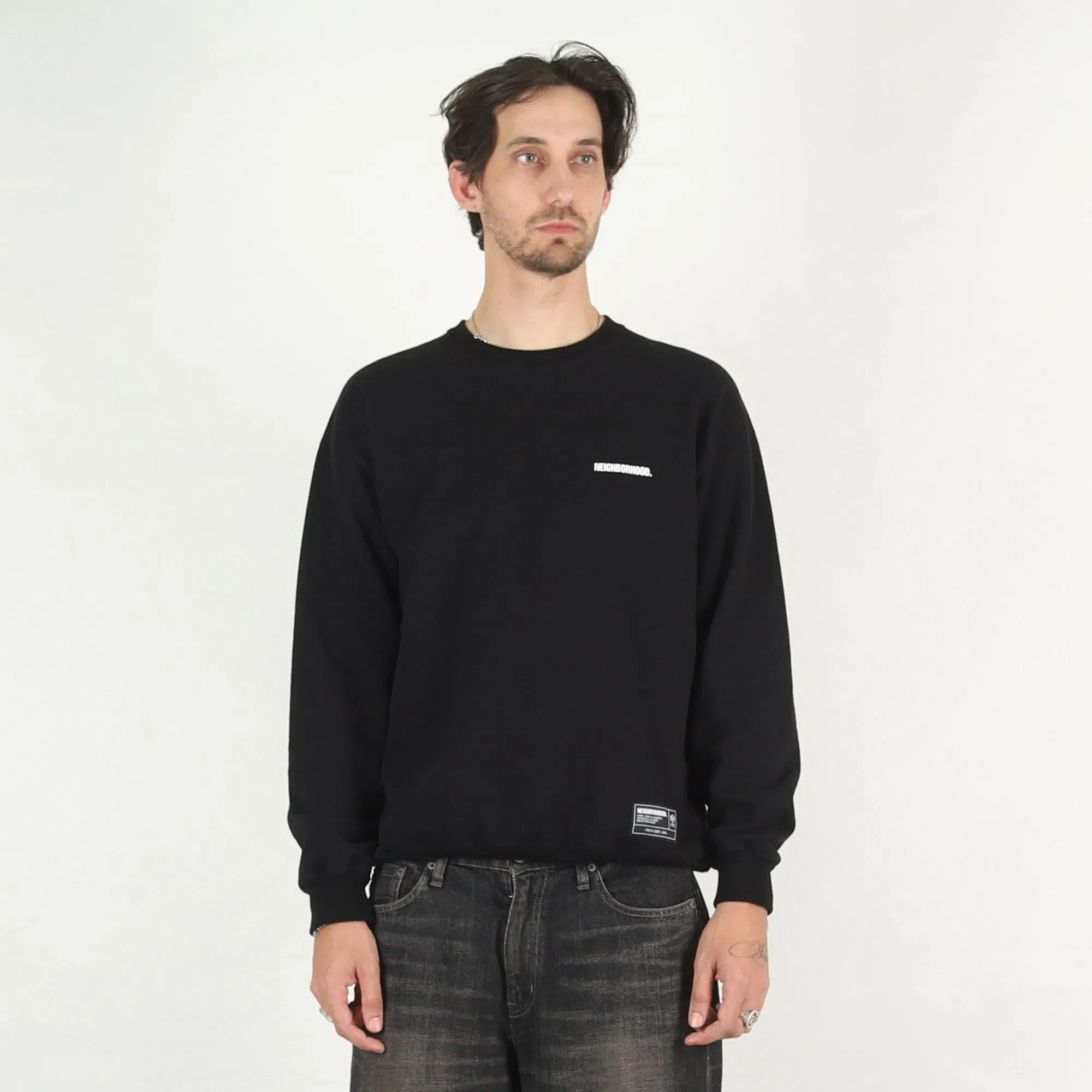 Neighborhood Staple LS Sweatshirt - Black