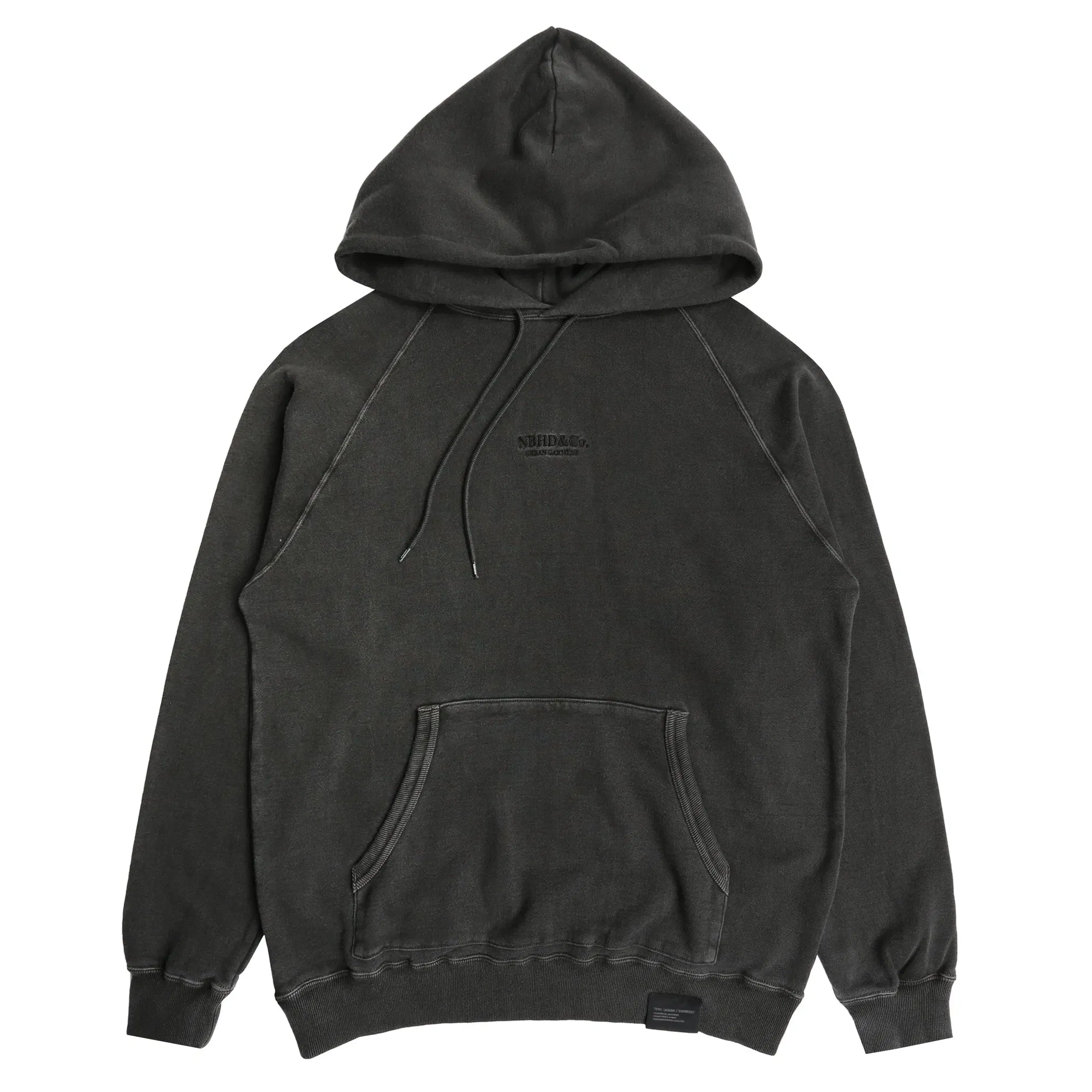 Neighborhood Pigment Dyed LS Sweat Hoodie - Black