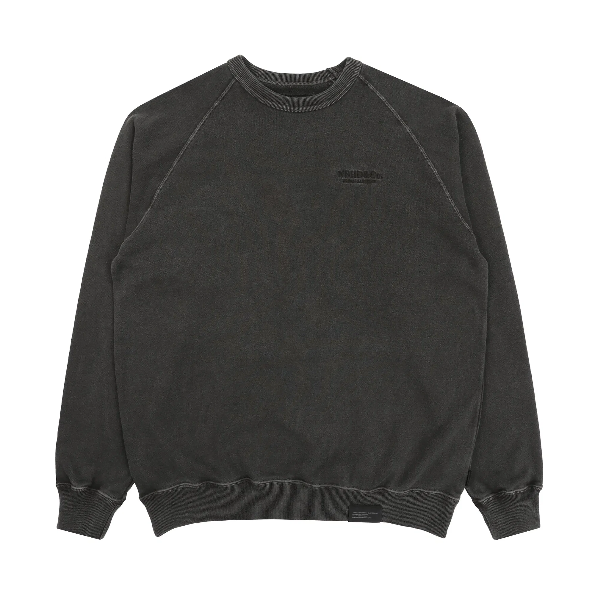 Neighborhood Pigment Dyed LS Sweatshirt - Black