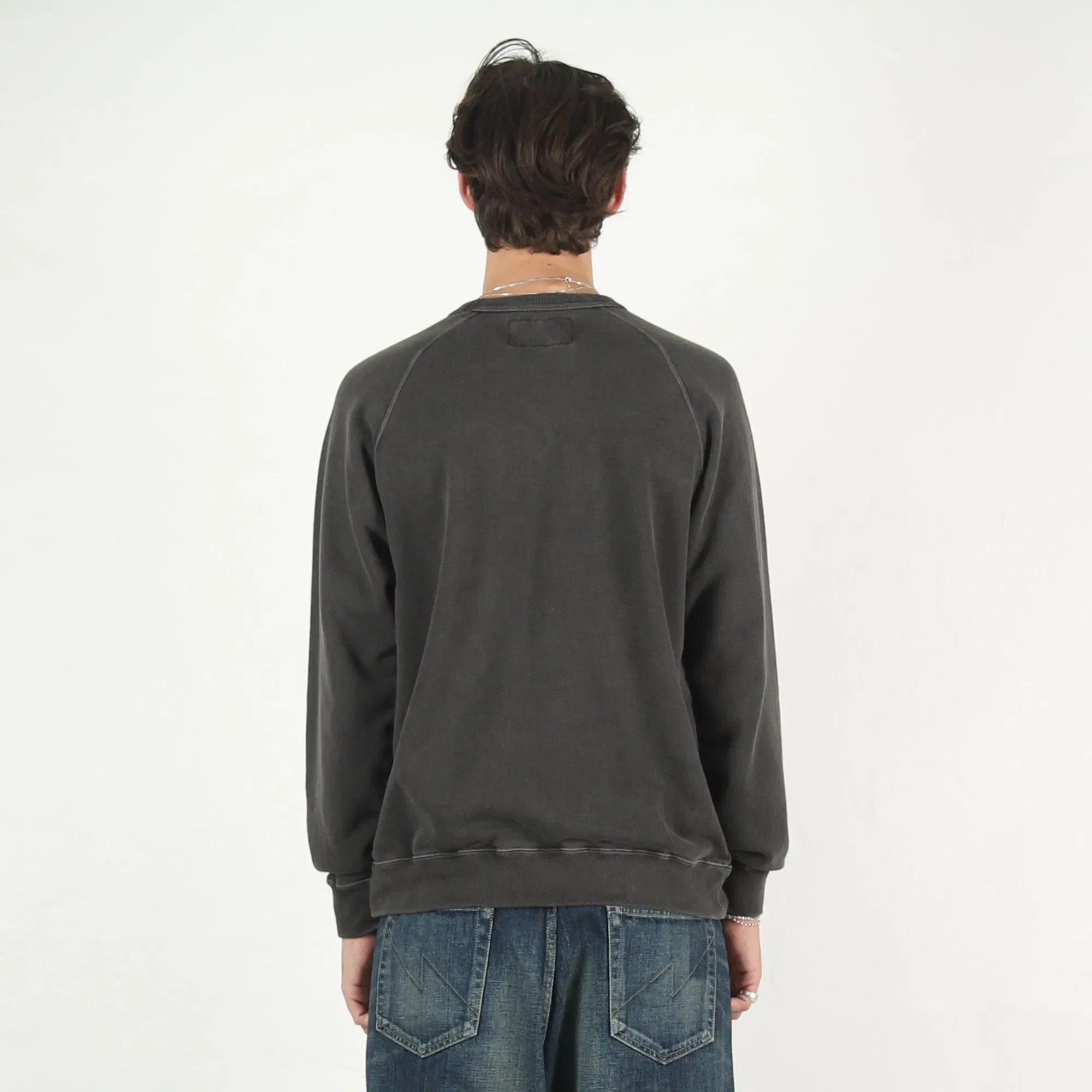 Neighborhood Pigment Dyed LS Sweatshirt - Black