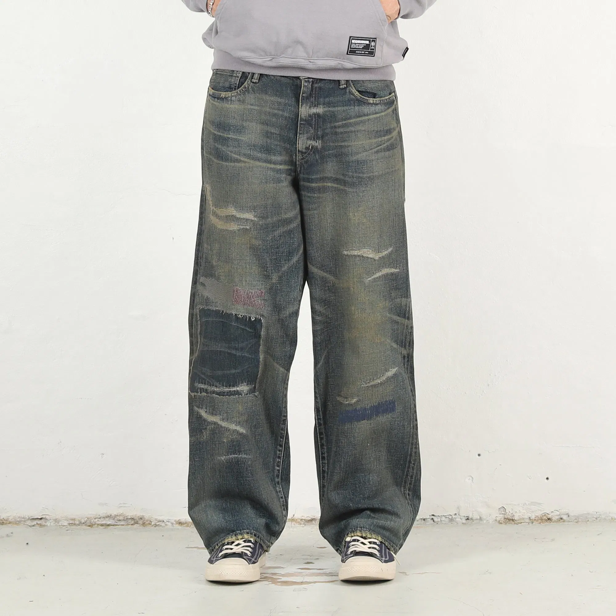 Neighborhood Savage Denim DP Wide Pants - Indigo