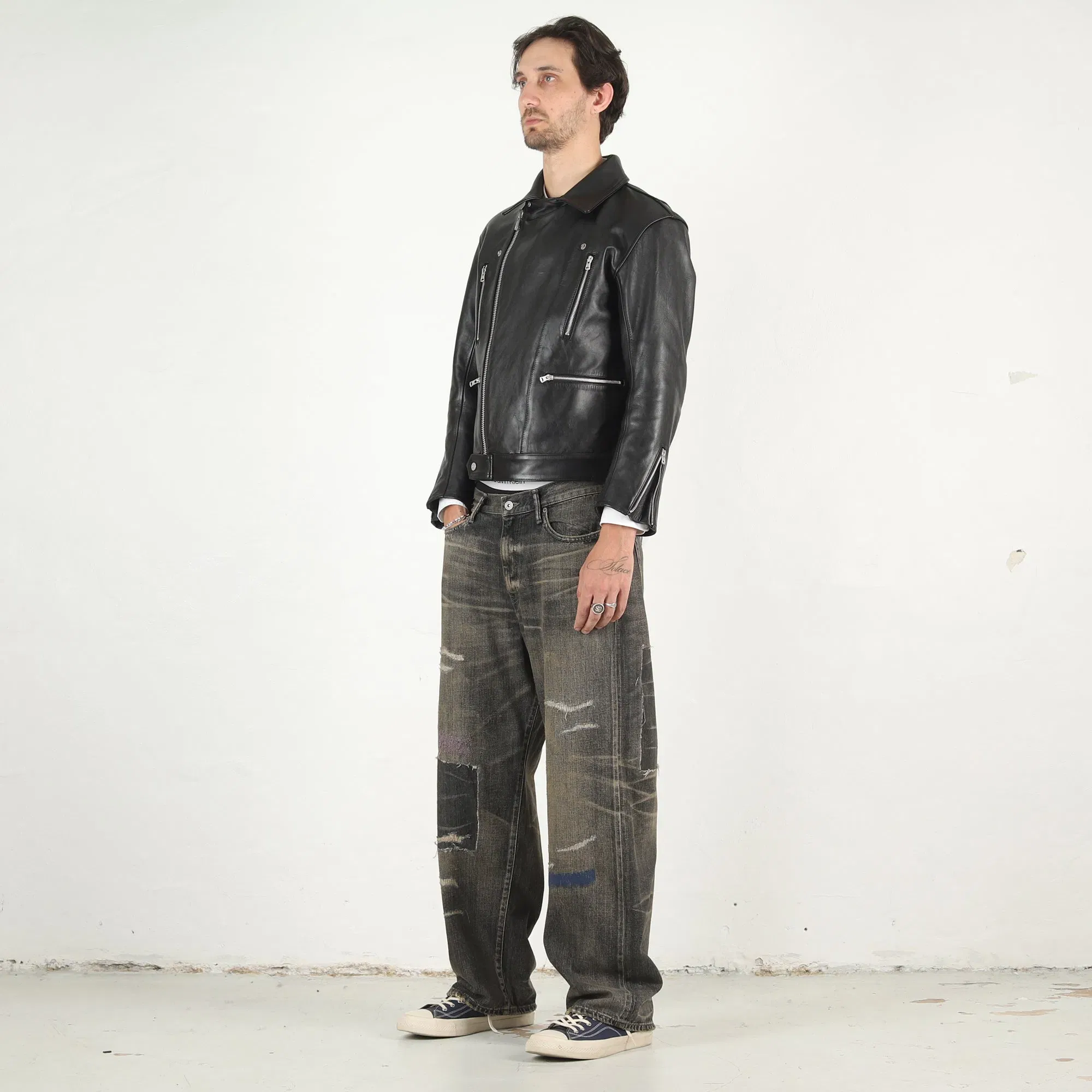 Neighborhood Leather Riders Jacket - Black