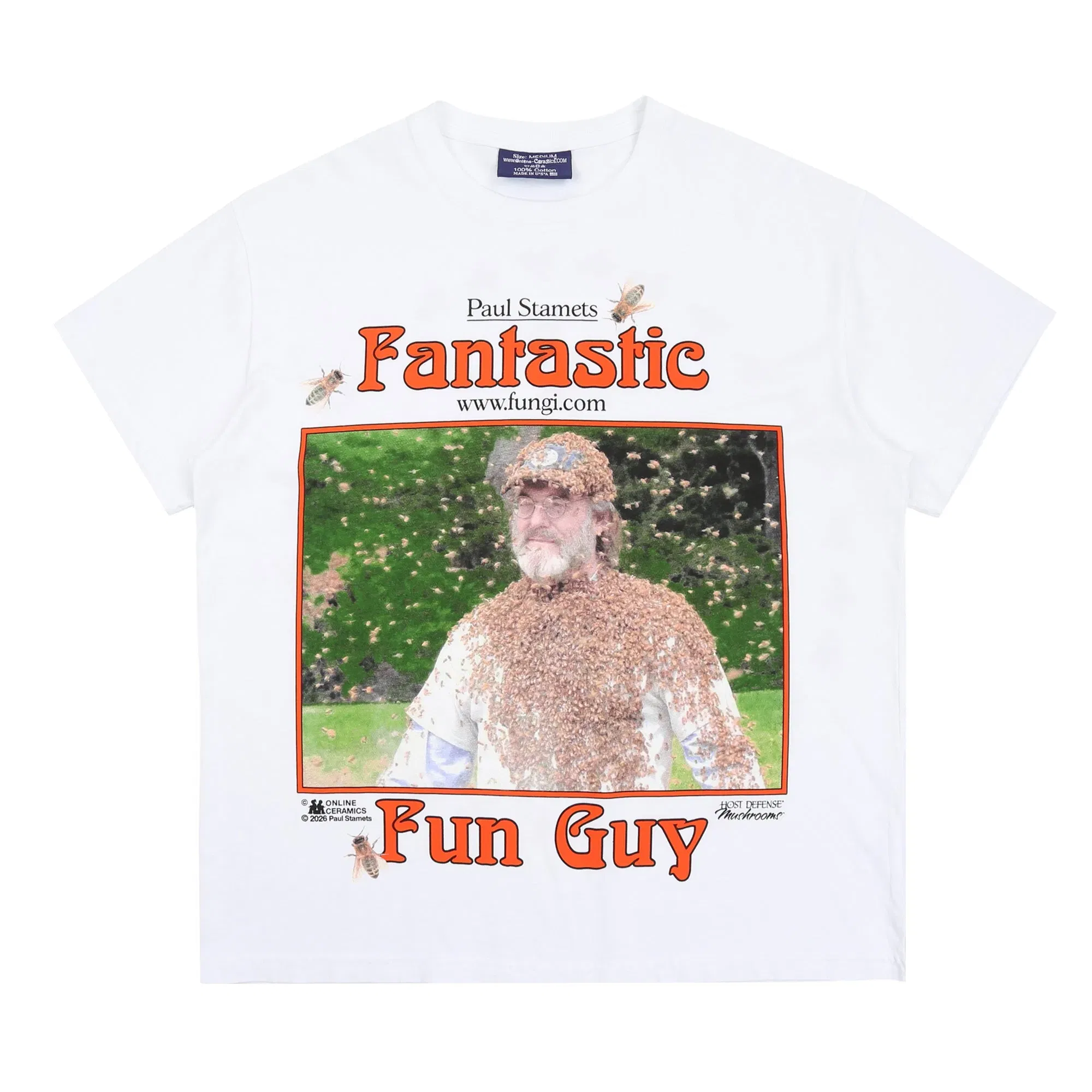 Online Ceramics Fantastic Fun Guy T-Shirt - White