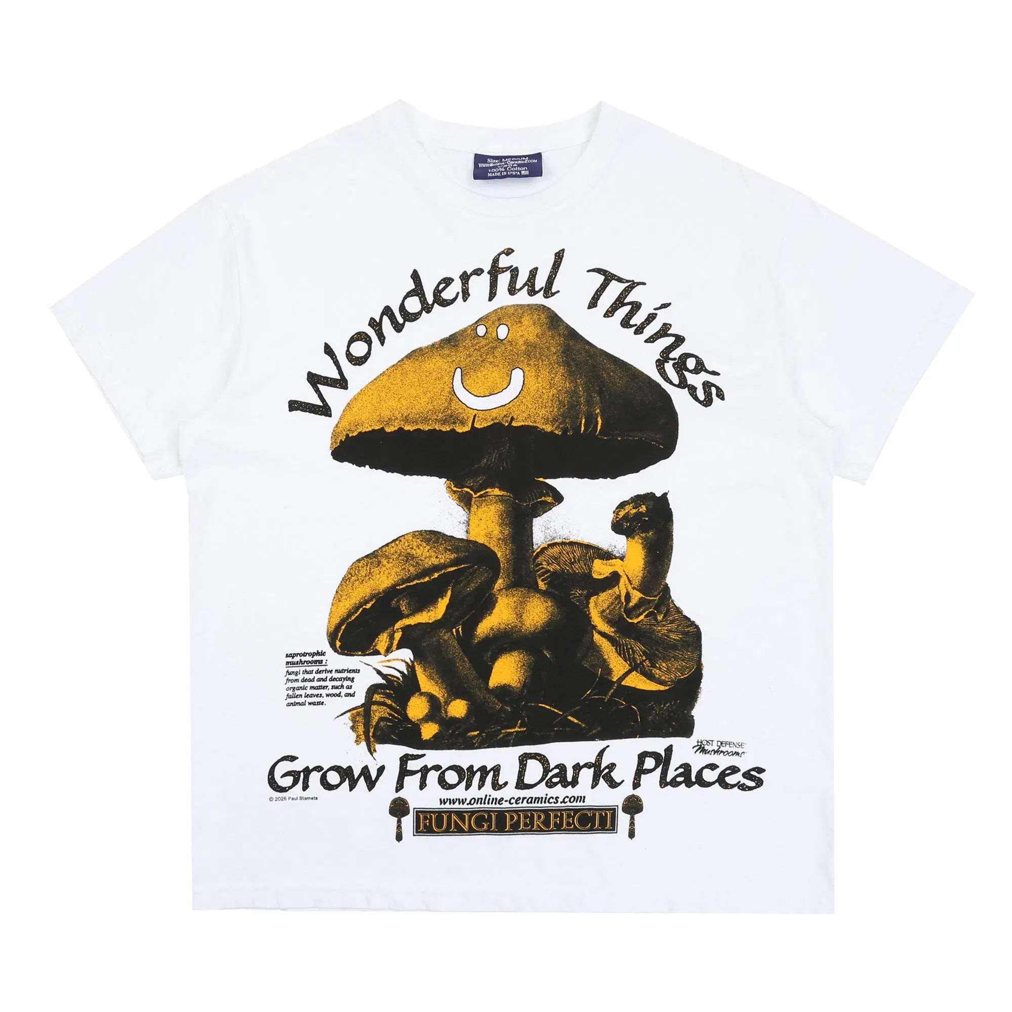 Online Ceramics Saprotrophic Mushrooms T-Shirt - White