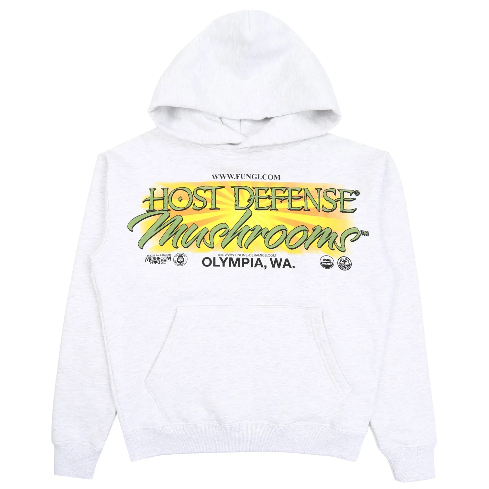 Online Ceramics Host Defense Hoodie - Heather Grey
