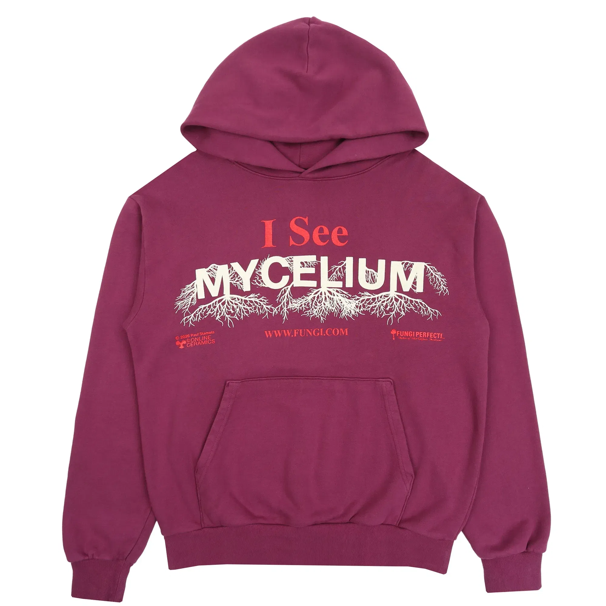 Online Ceramics I See Mycelium Hoodie - Mulberry