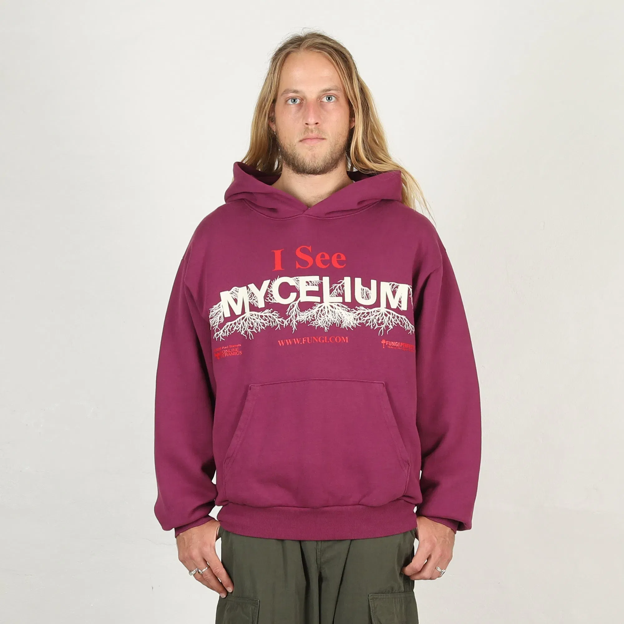 Online Ceramics I See Mycelium Hoodie - Mulberry