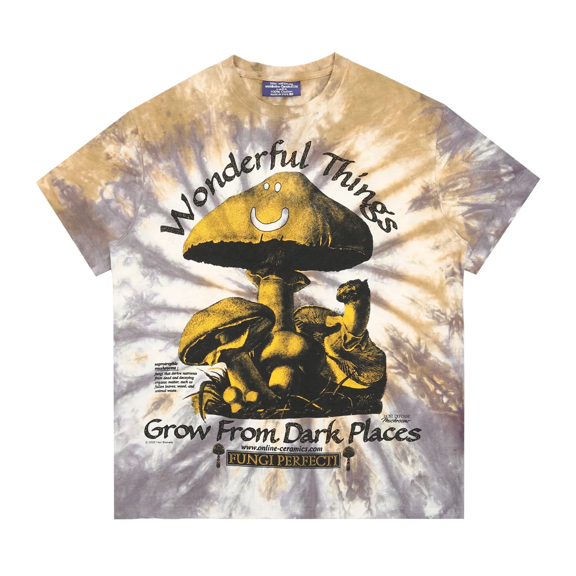 Online Ceramics Saprotrophic Mushrooms T-Shirt - Tie-Dye