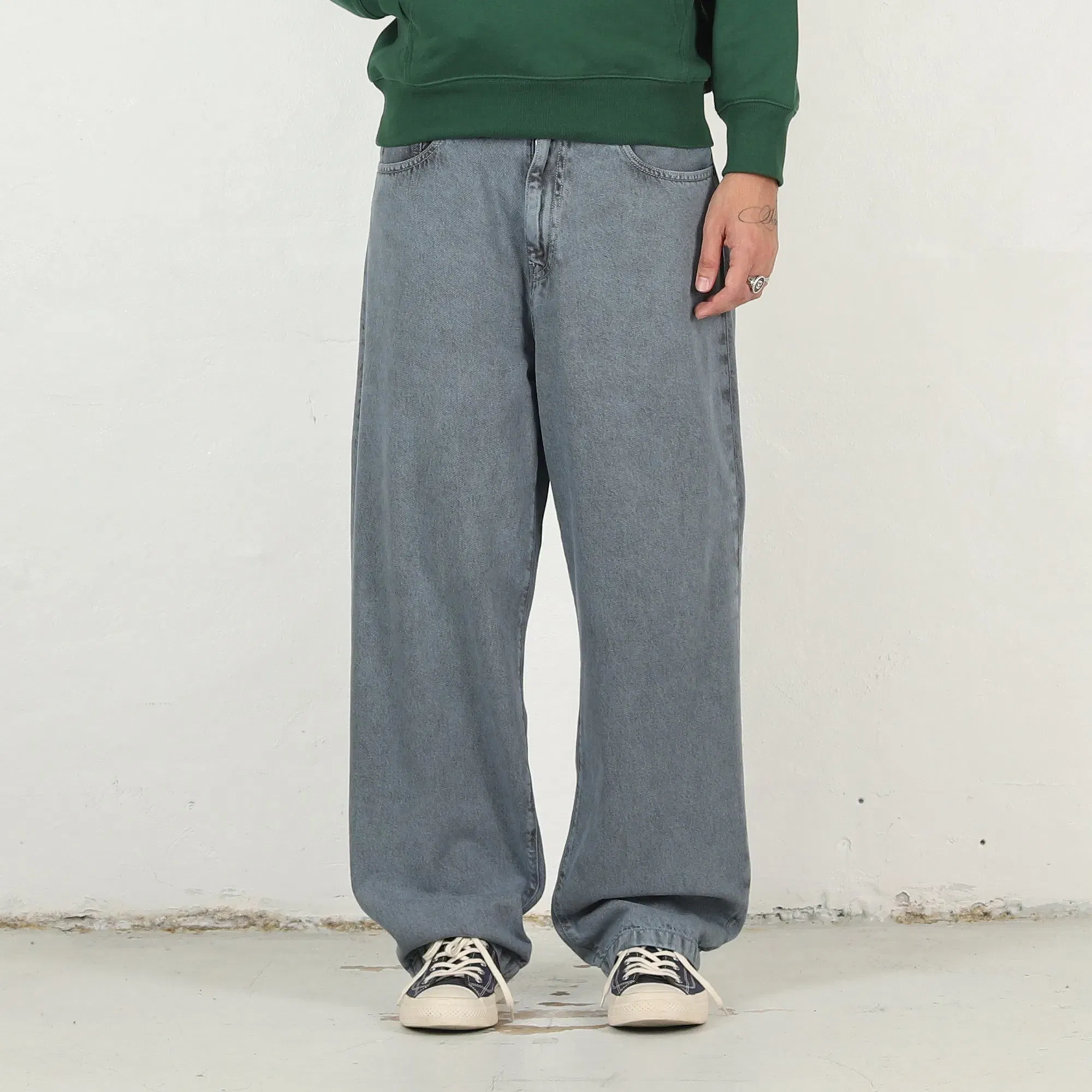 Carhartt WIP Landon Pant - Black / Blue Fog gar dyed