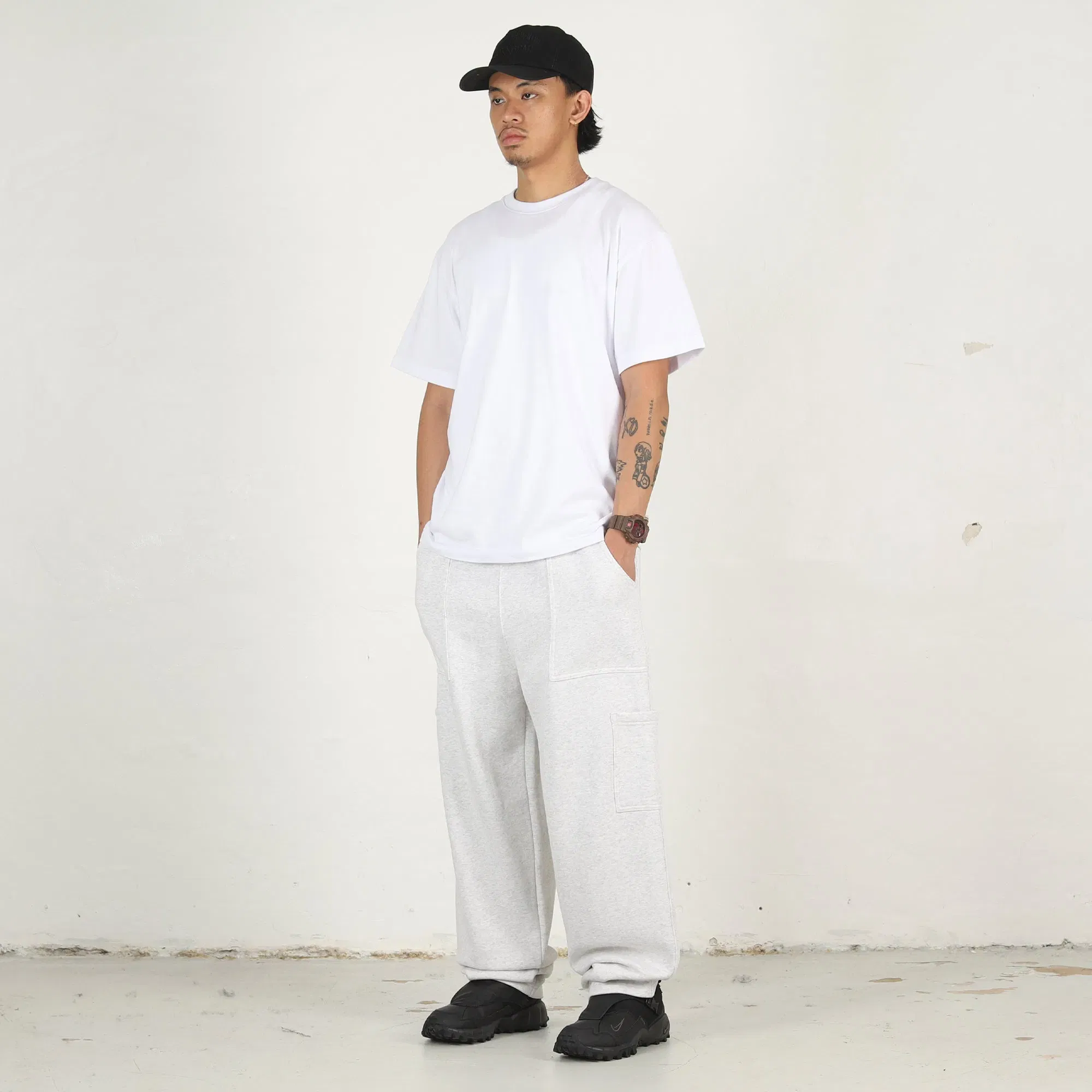 Stussy Utility Fleece Pant- Ash Heather