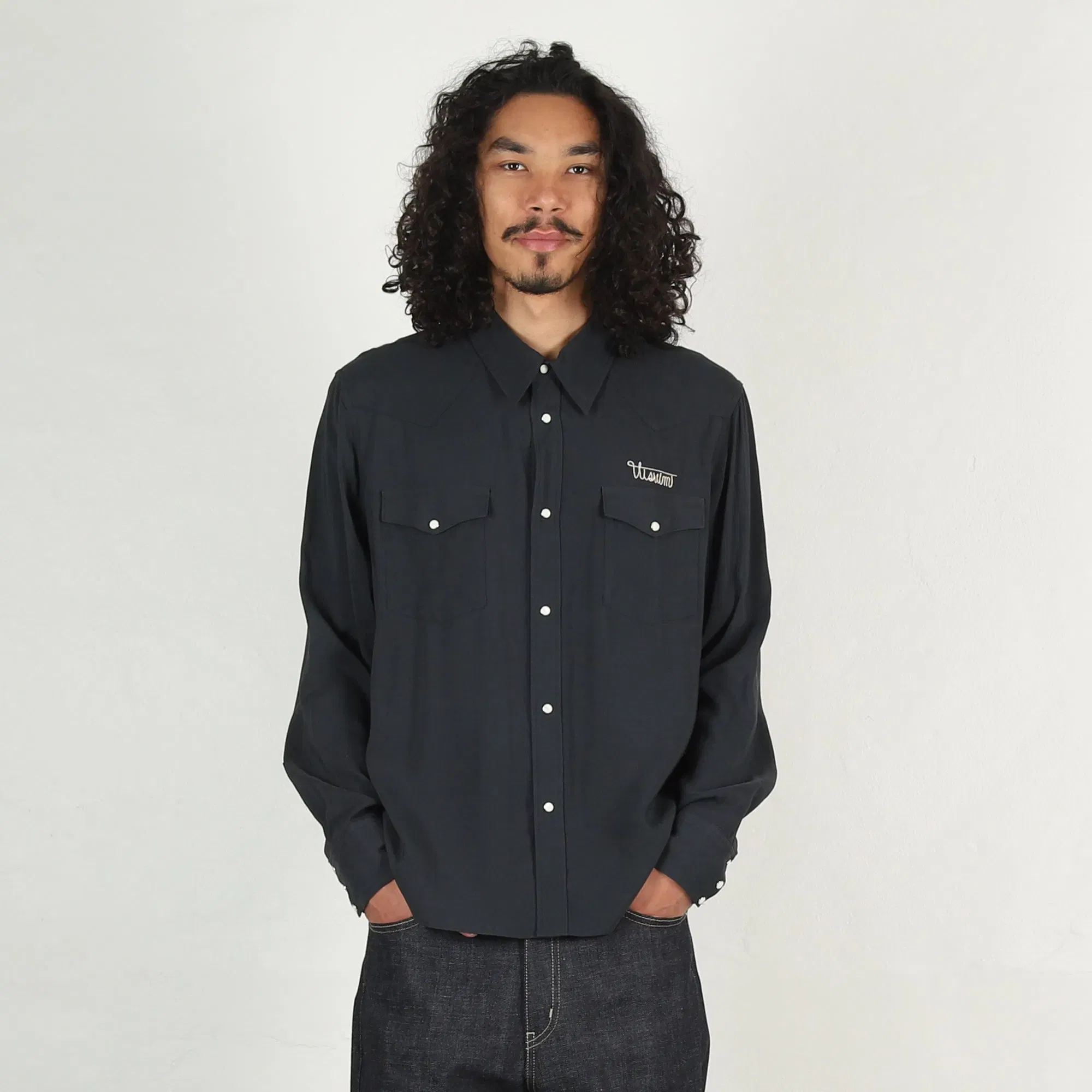 visvim L/S Four Corners Shirt - Black