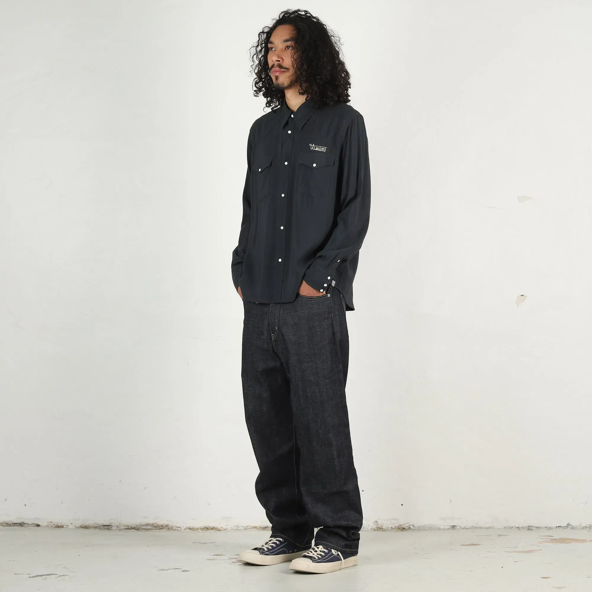 visvim L/S Four Corners Shirt - Black