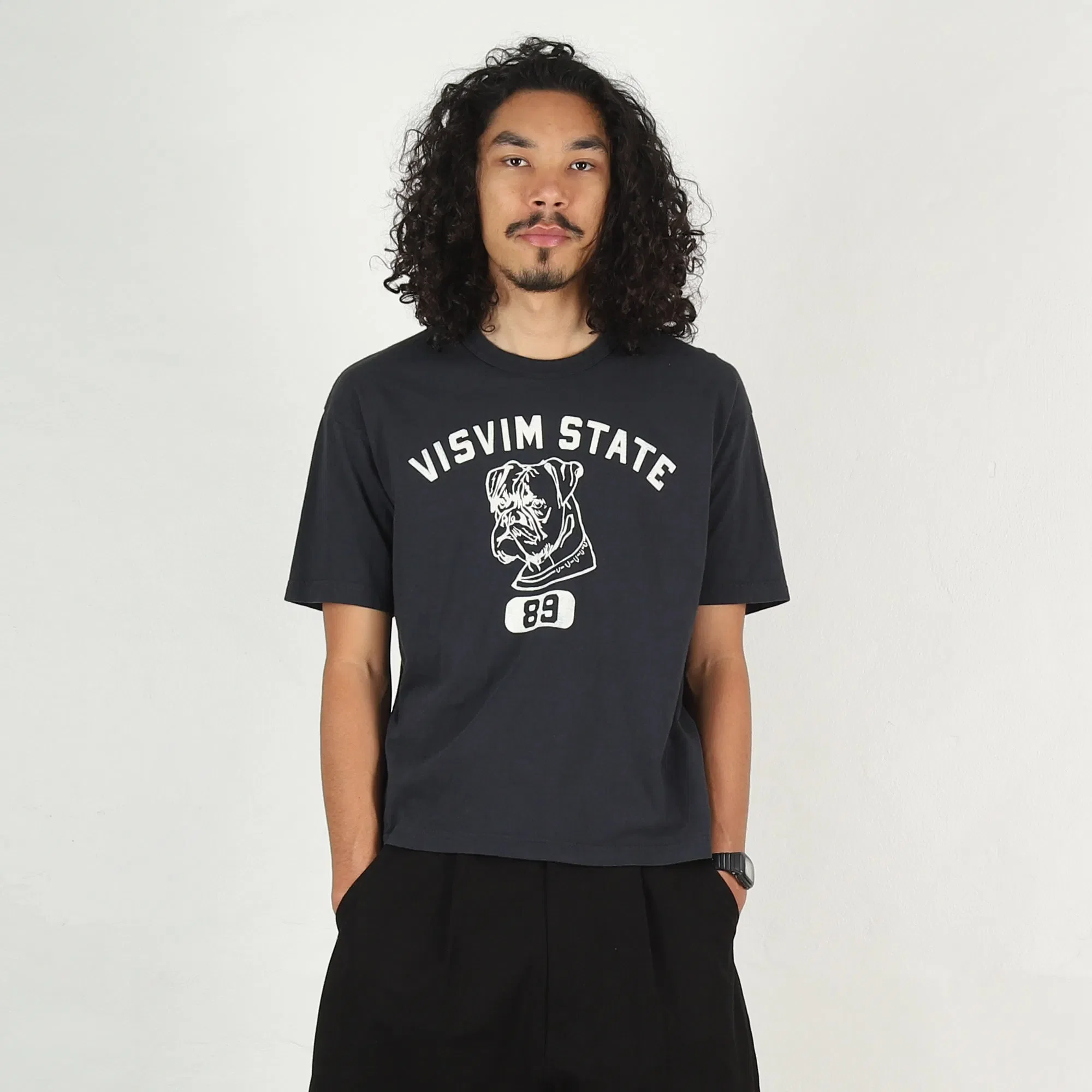 visvim S/S Jumbo T-Shirt 89 - Damaged Black