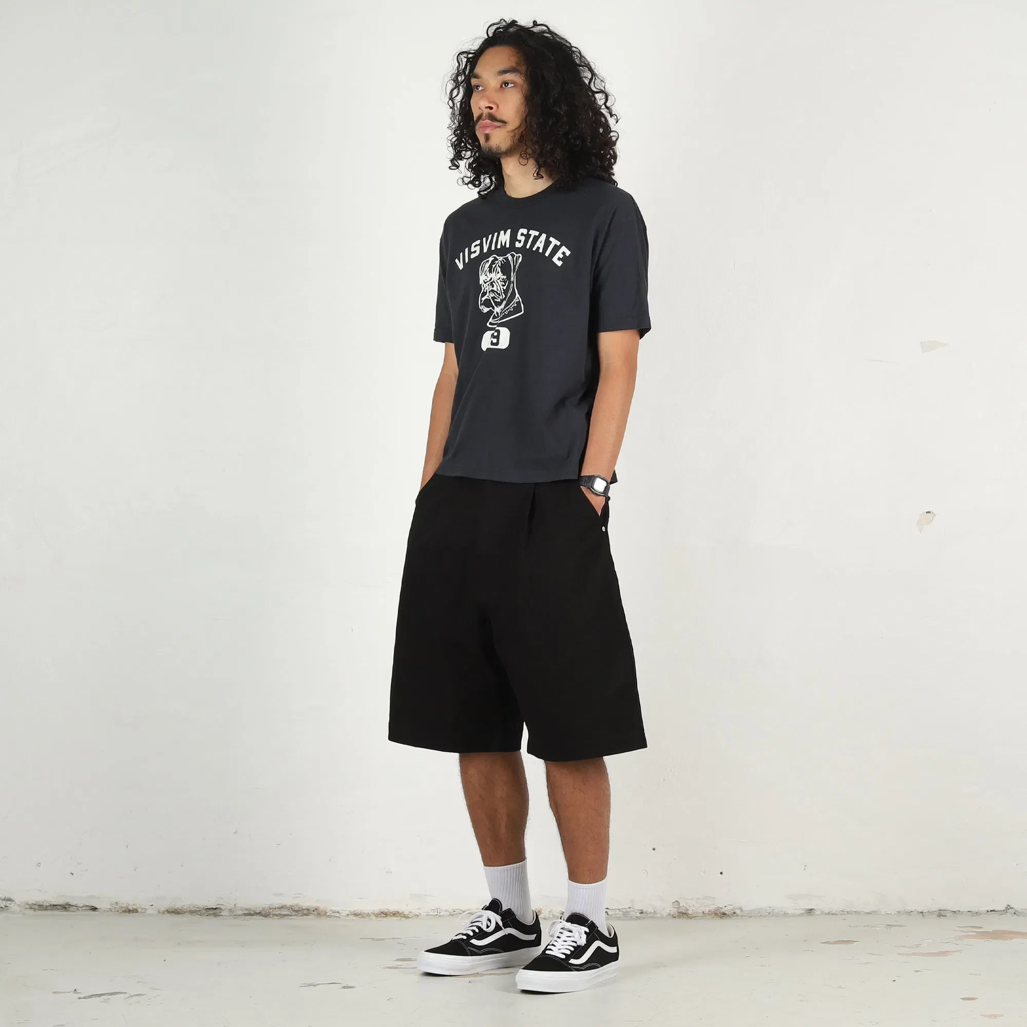 visvim S/S Jumbo T-Shirt 89 - Damaged Black