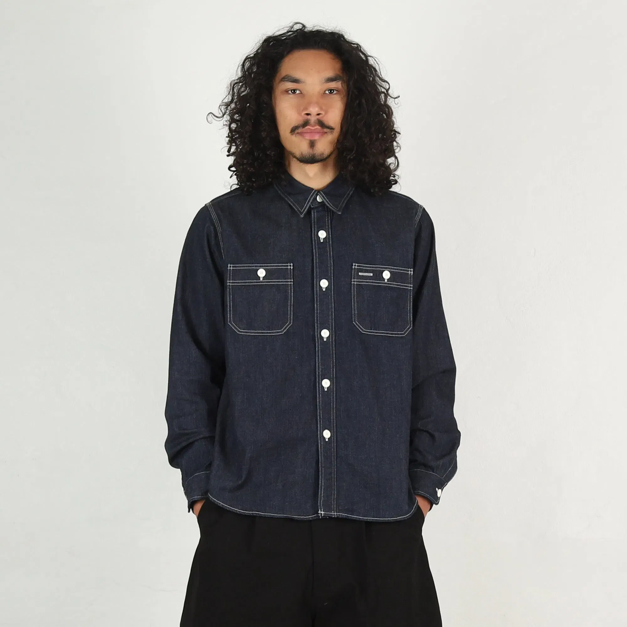 visvim L/S Larrikan Shirt - Mud OD