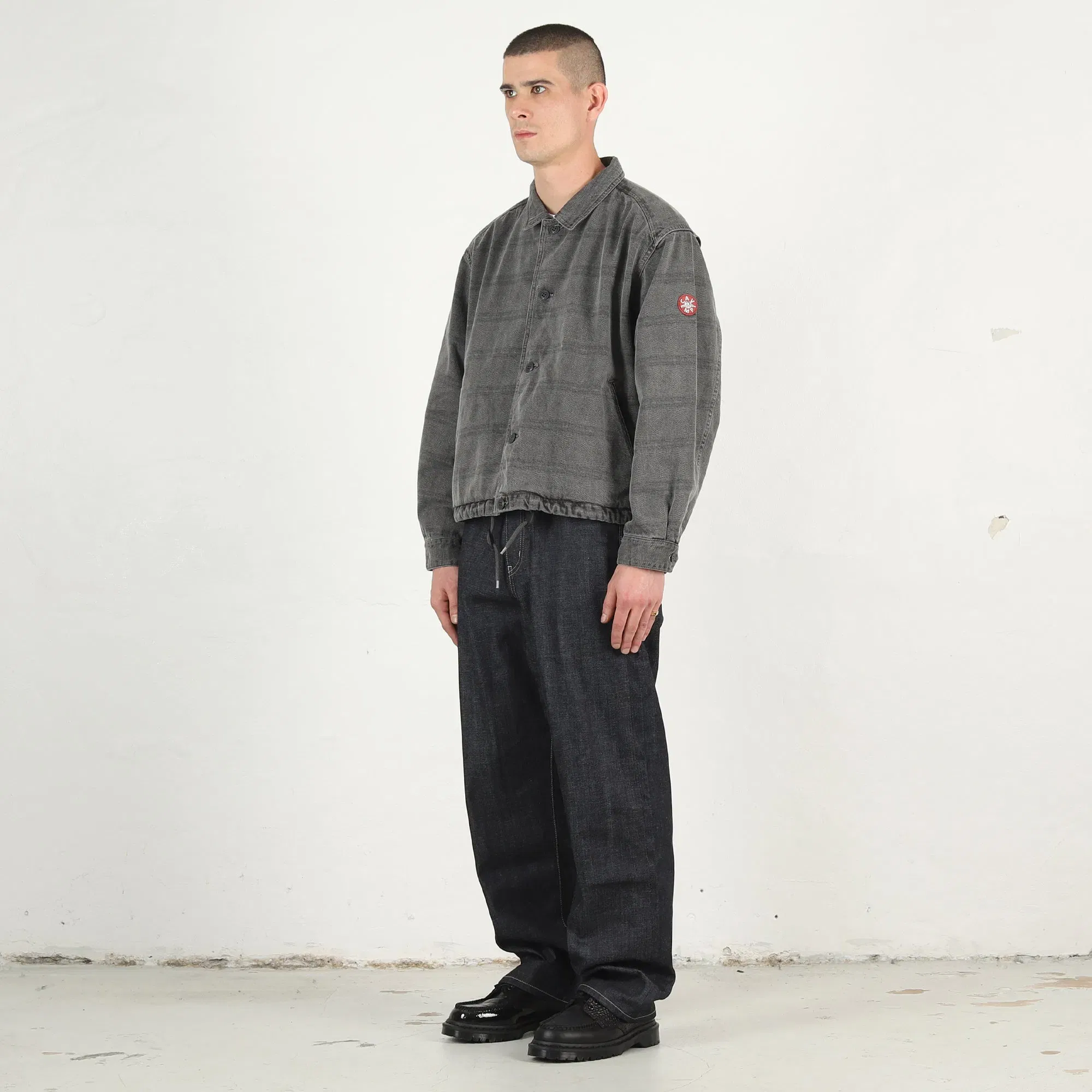 Cav Empt Overdye FK Pattern Button Jacket - Charcoal
