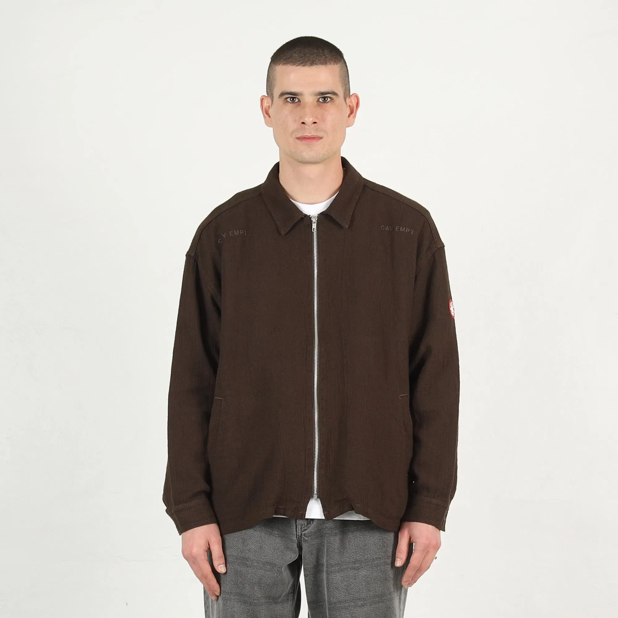 Cav Empt Welt Pockets Zip Shirt Jacket - Charcoal