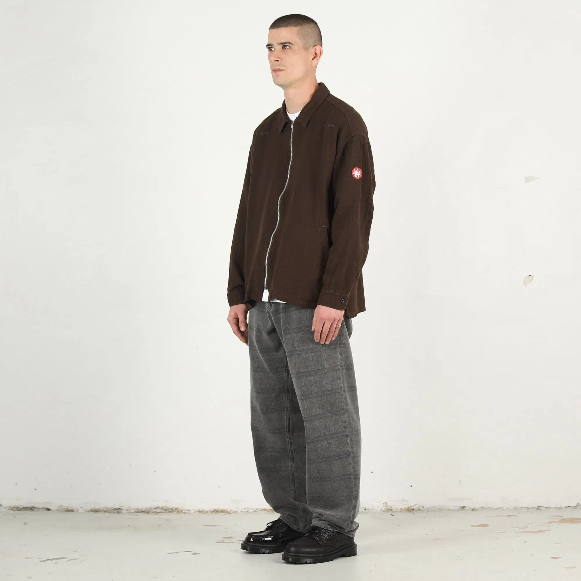 Cav Empt Welt Pockets Zip Shirt Jacket - Charcoal