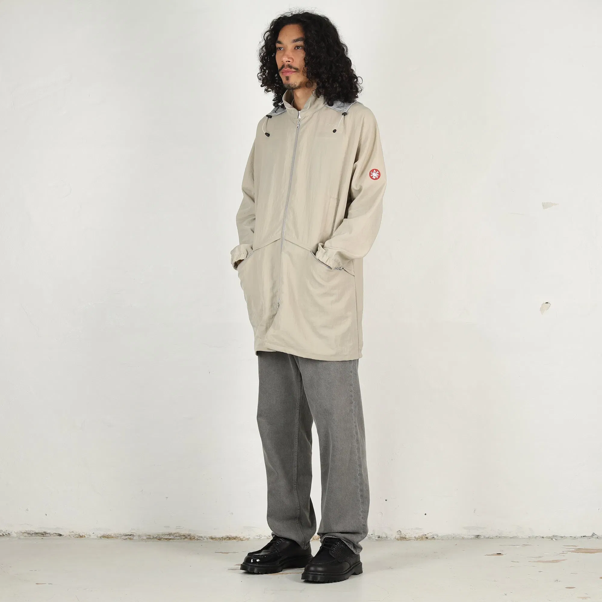 Cav Empt Solid Nylon Wing Coat - Grey