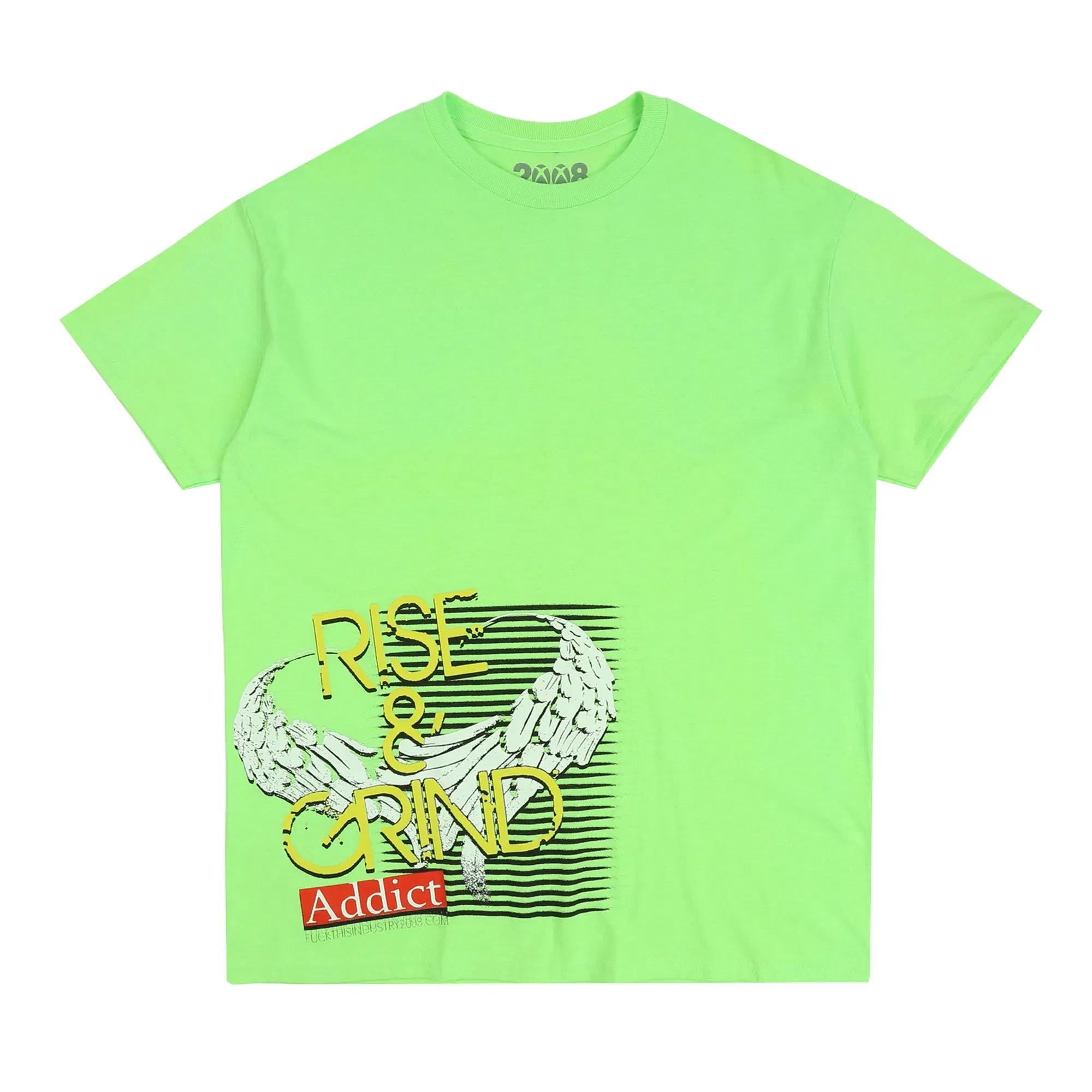 Fuck This Industry Rise & Grind Addict T-Shirt - Green