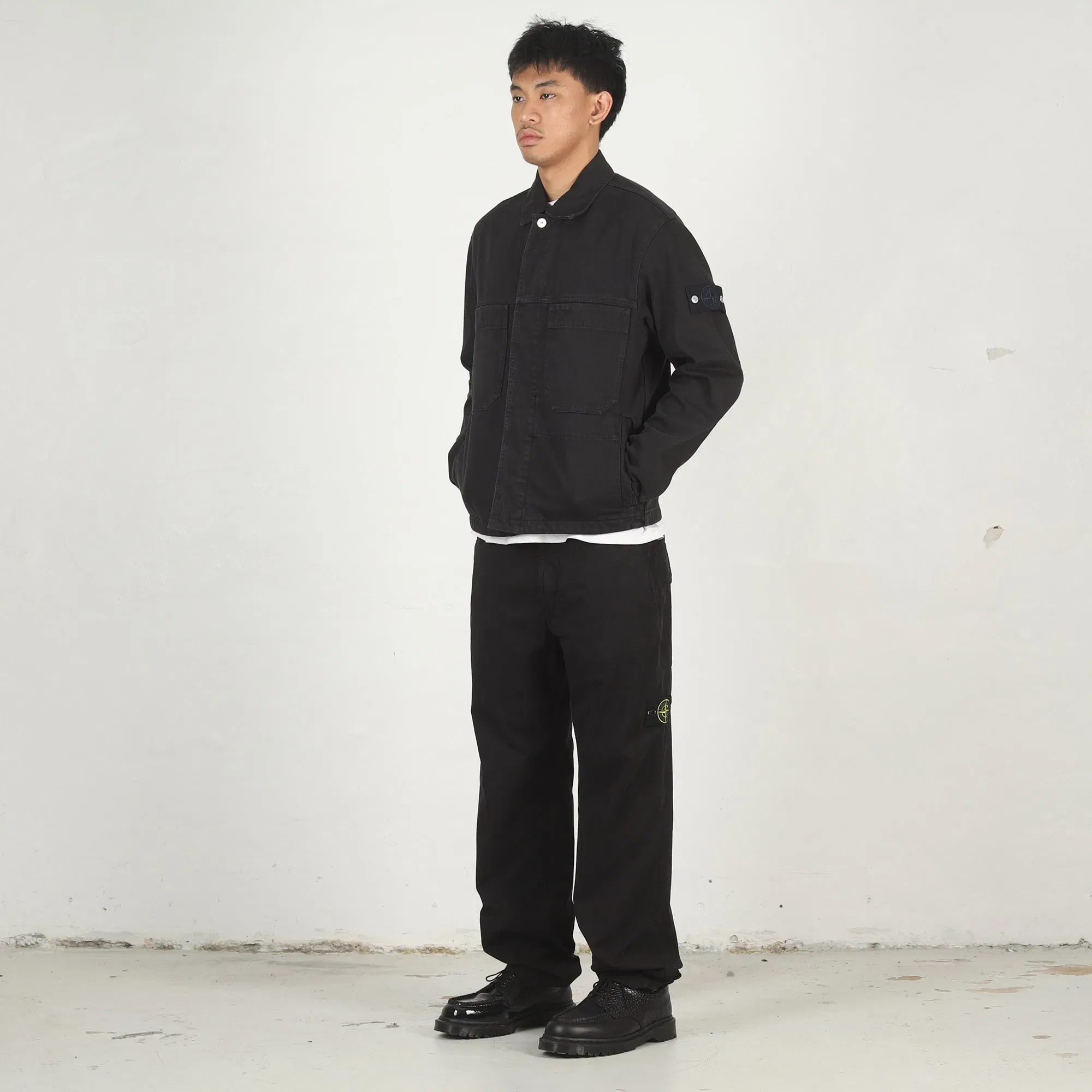 Stone Island 4100006 Biker Jacket - Black