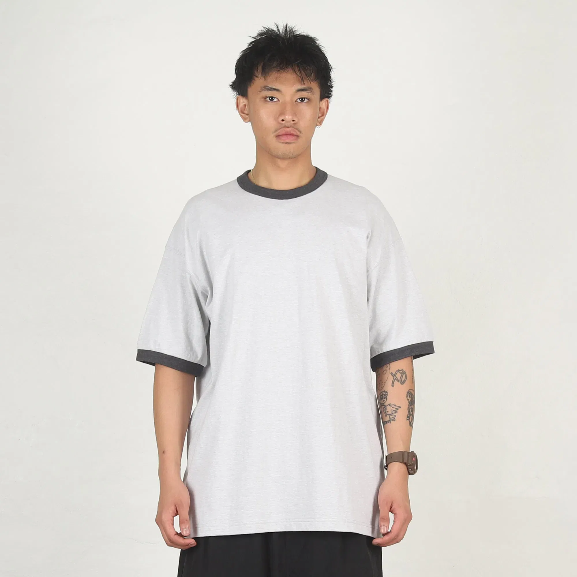 CDG HOMME Cotton Jersey T-Shirt - Light Grey