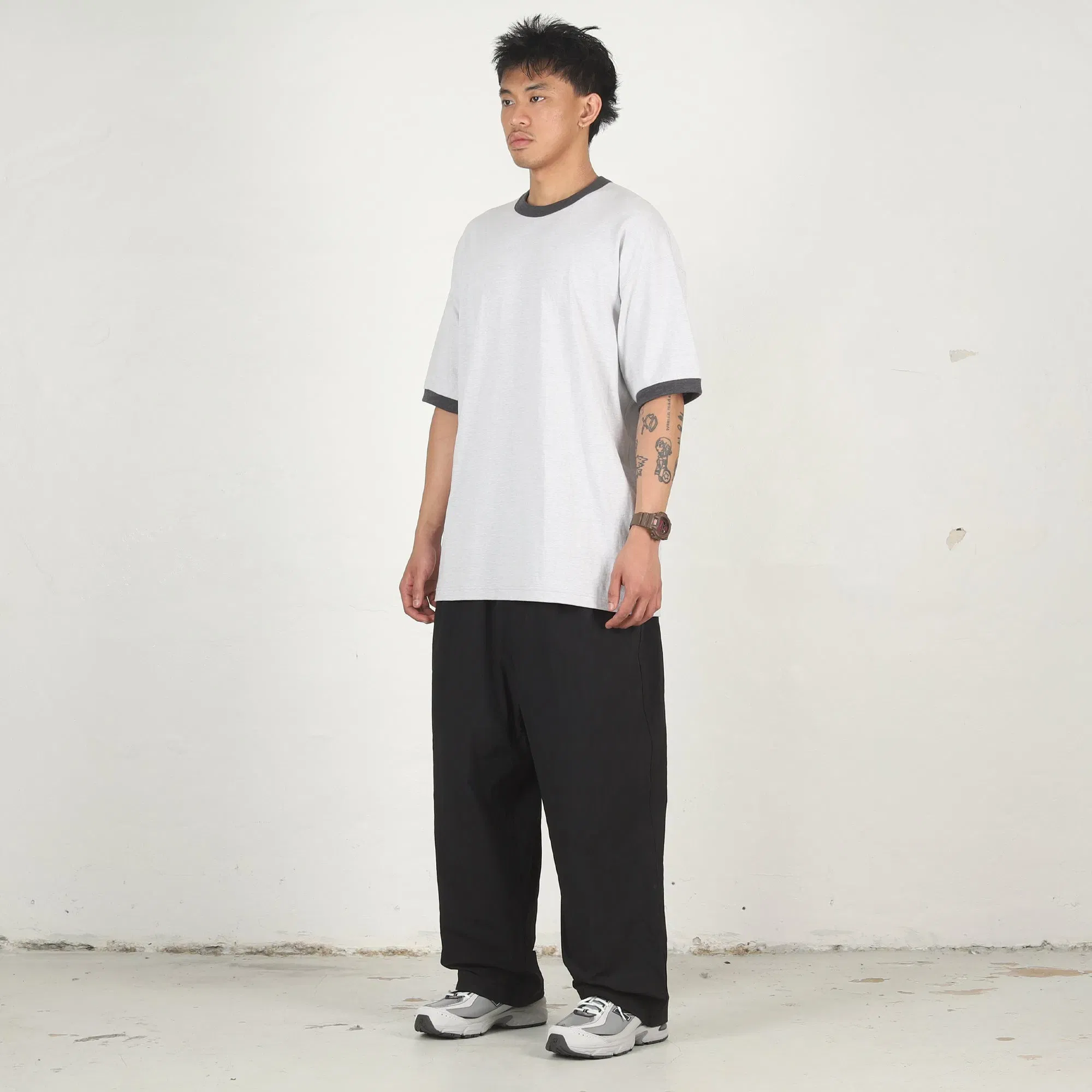 CDG HOMME Cotton Jersey T-Shirt - Light Grey