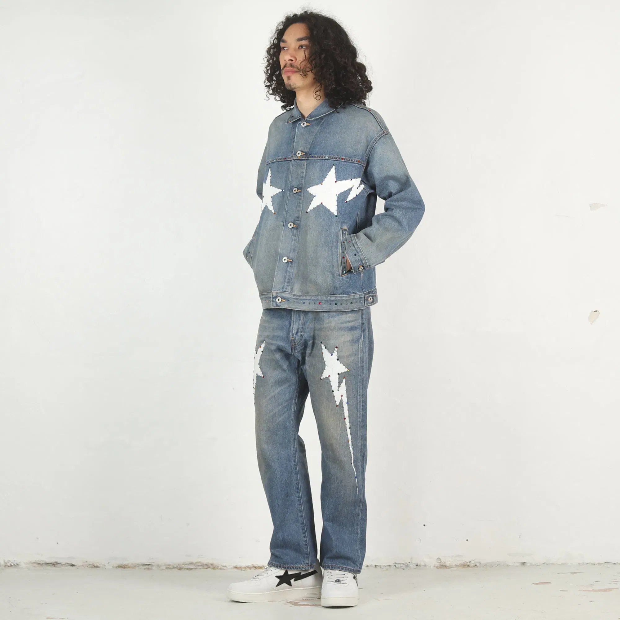 BAPE Color Stone 13 oz Denim Pants - Indigo