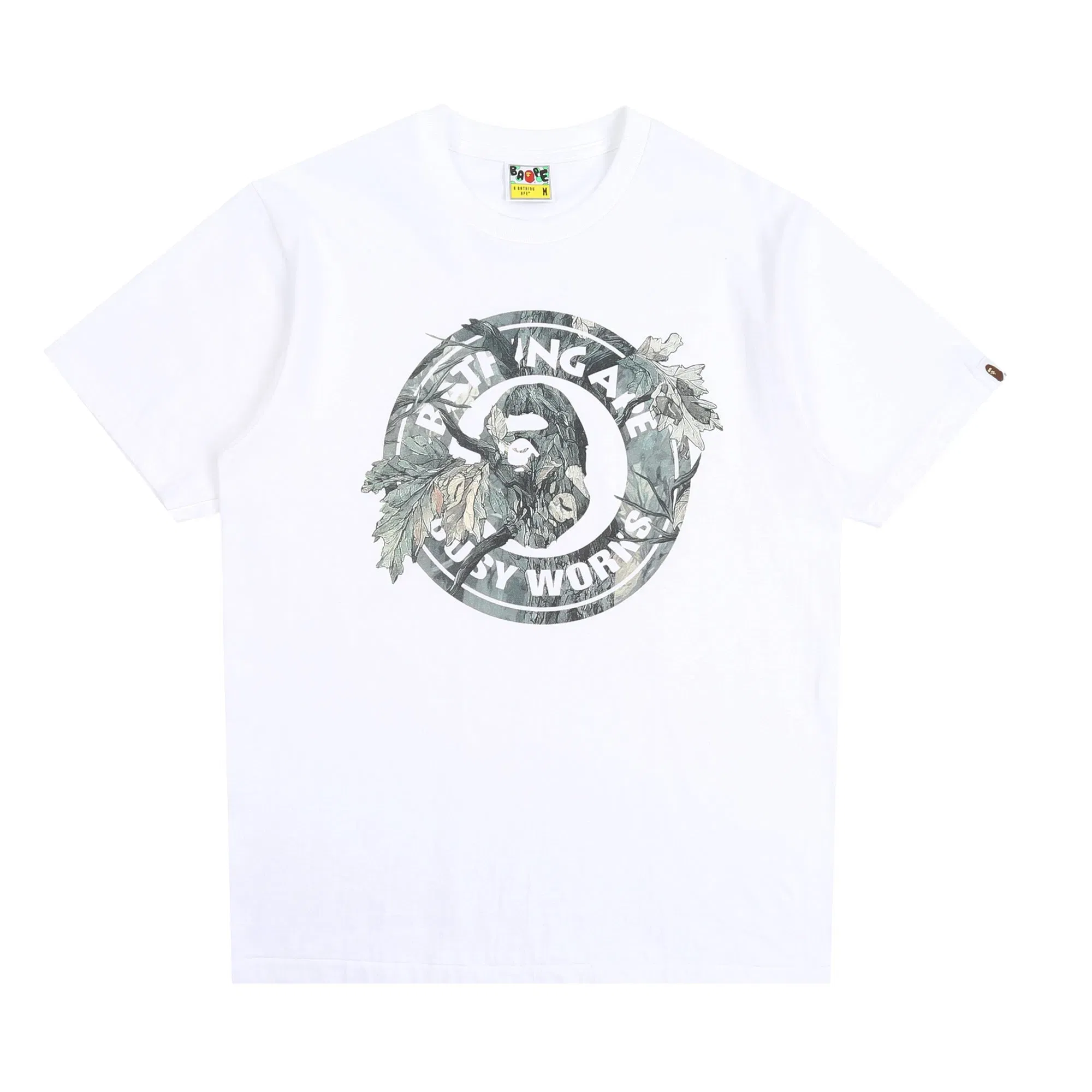 BAPE Tree Edge Camo Busy Works T-Shirt - White