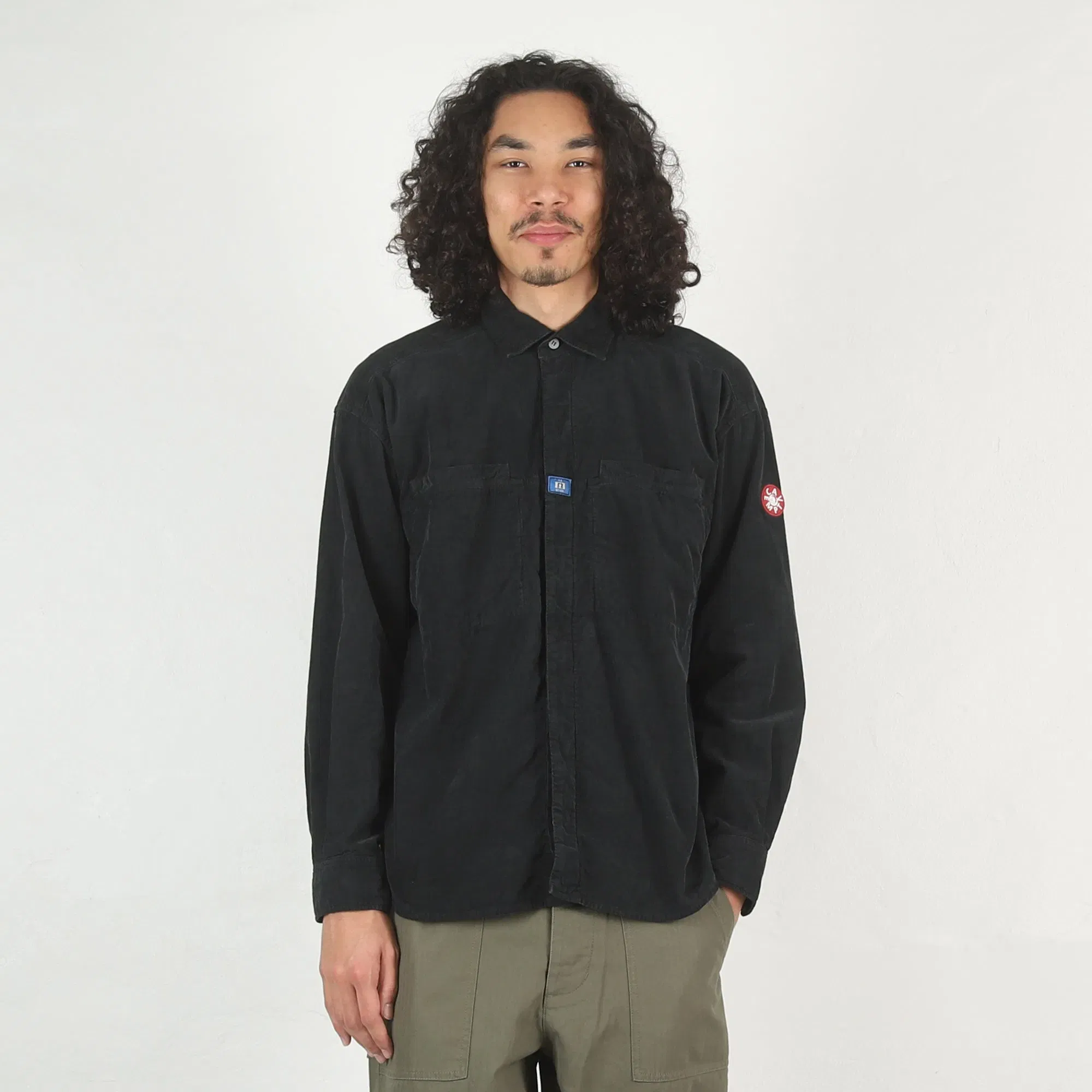 Cav Empt Overdye Cord Design Big Shirt - Charcoal