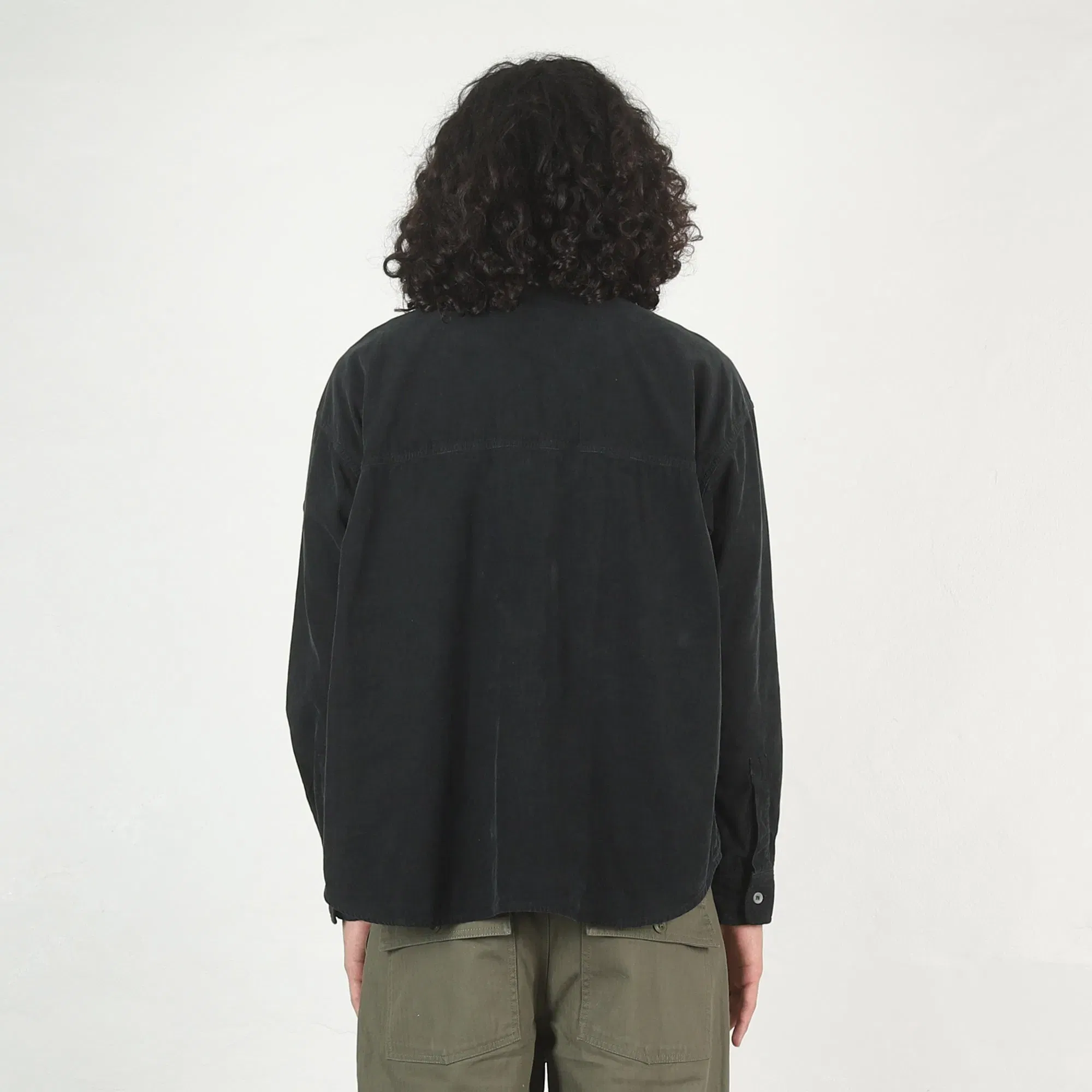 Cav Empt Overdye Cord Design Big Shirt - Charcoal